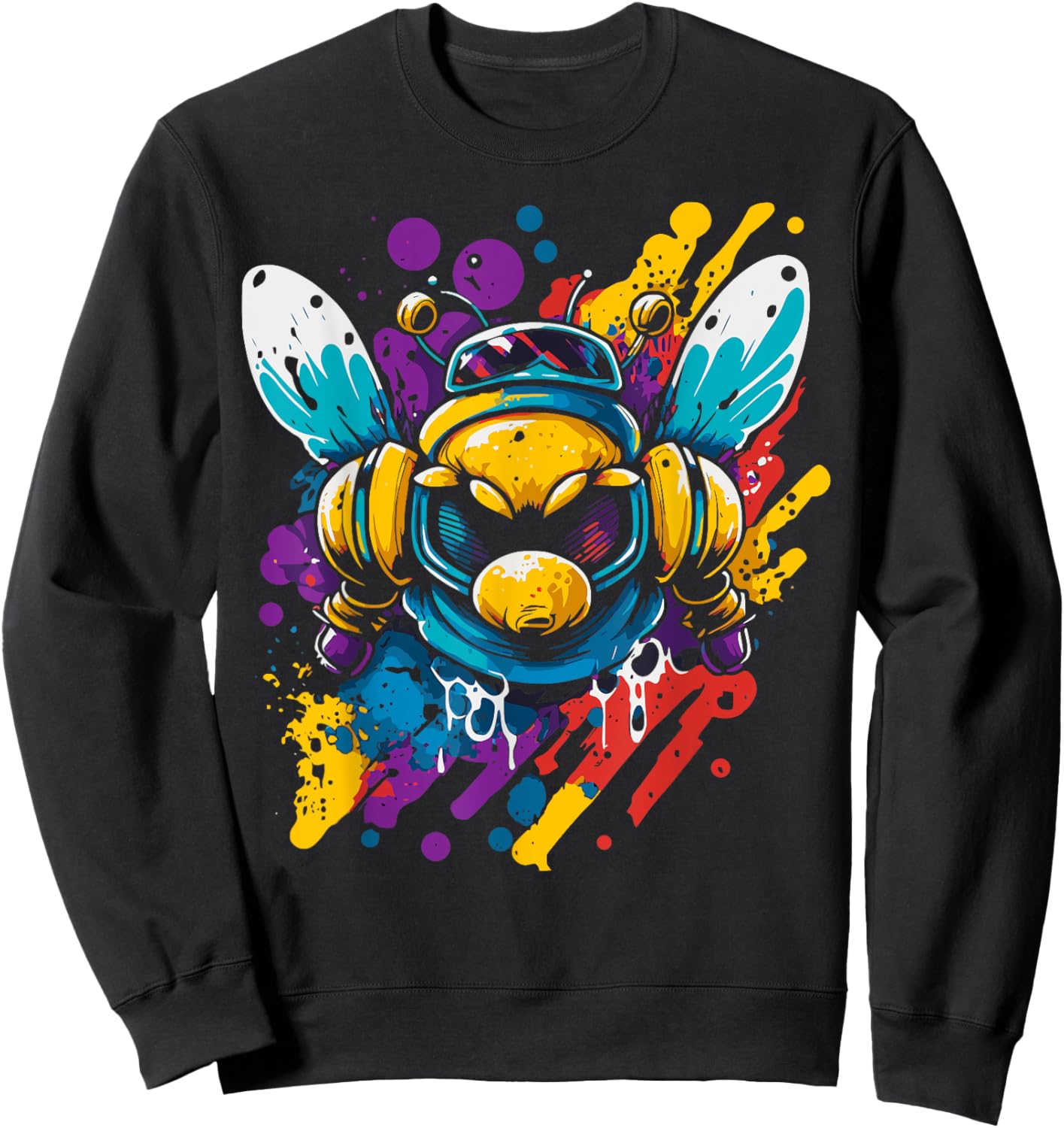 Bee Robot Beekeeping Bees Funny Sweatshirt - Sweatshirt | Black