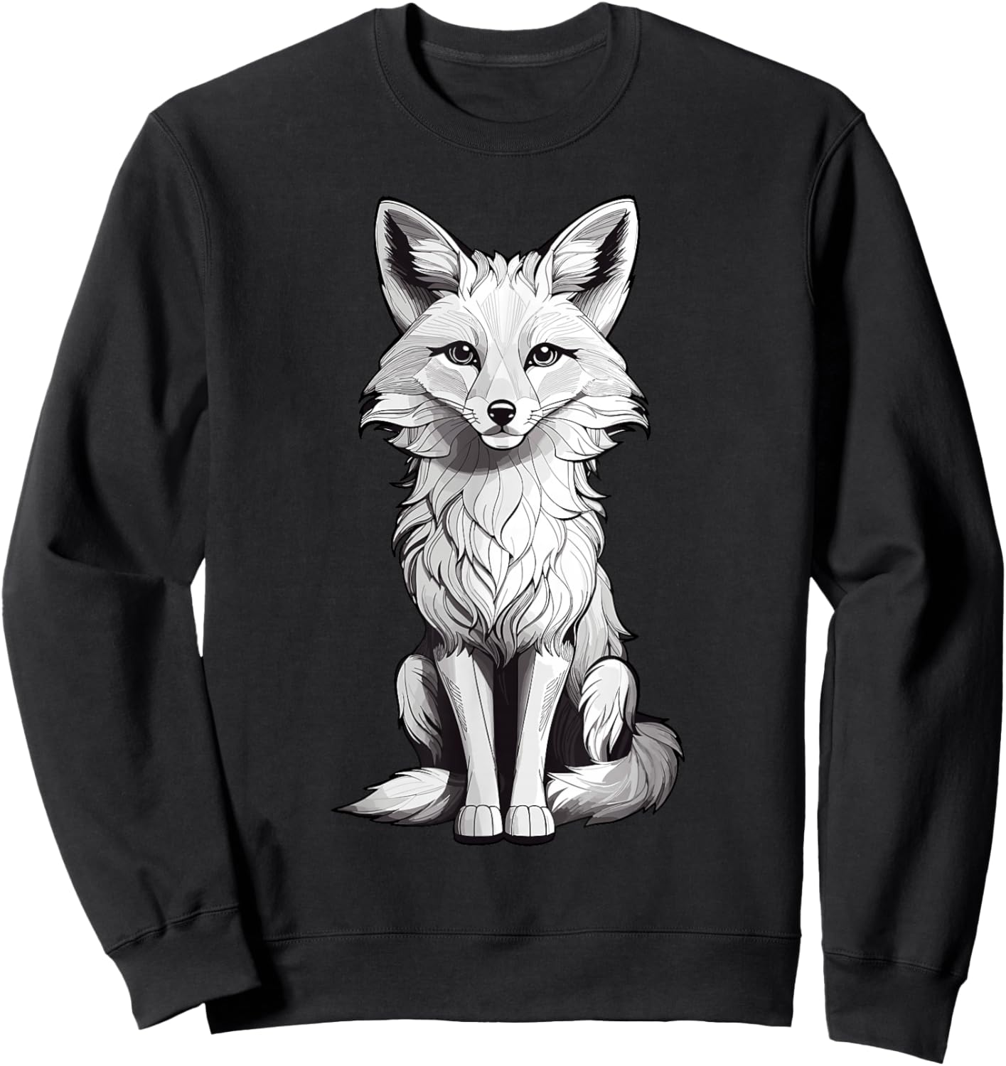 Cute Fox Forest Animal Fox Lover Sweatshirt - Sweatshirt | Black