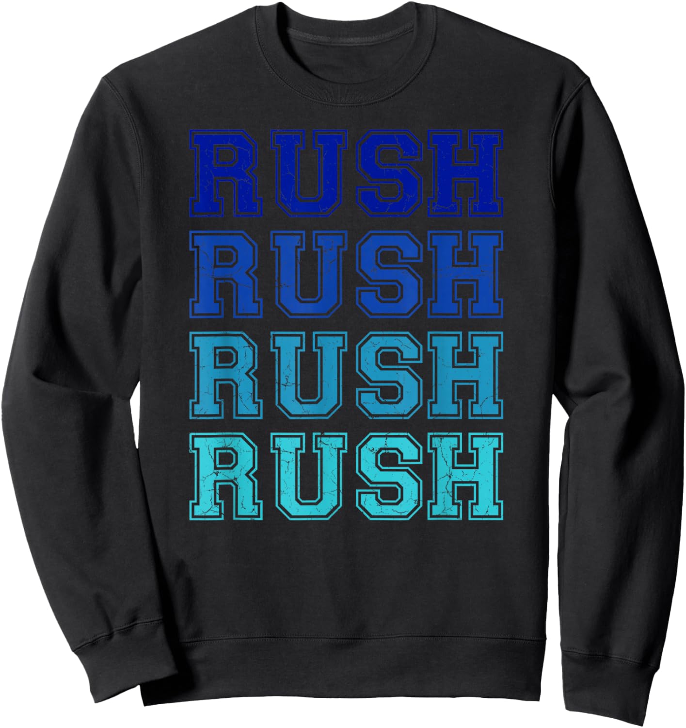Vintage Rush Name Throwback Retro Apparel Gift Men Women Sweatshirt - Sweatshirt | Black