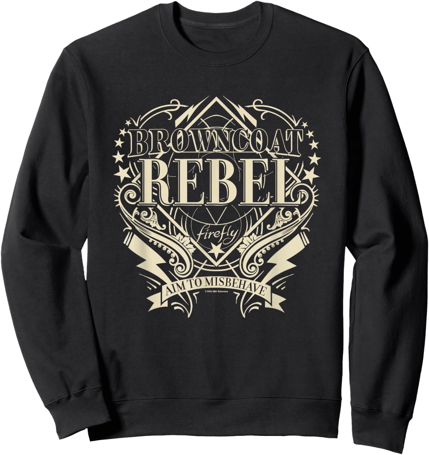 Firefly Browncoat Rebel Aim to Misbehave Big Chest Logo Sweatshirt - Sweatshirt | Black