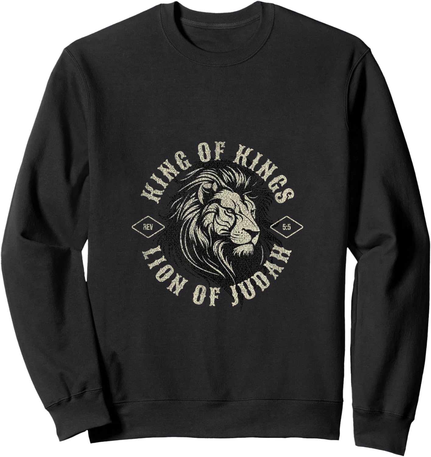 King of Kings Lion of Judah Jesus Christ Sweatshirt - Sweatshirt | Black