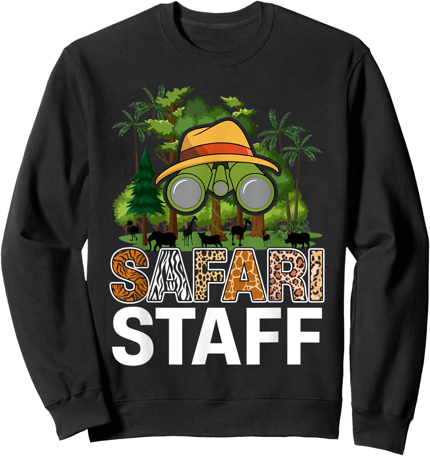 Safari Staff Art Women Zookeeper Costume Zoo Jungle Sweatshirt - Sweatshirt | Black