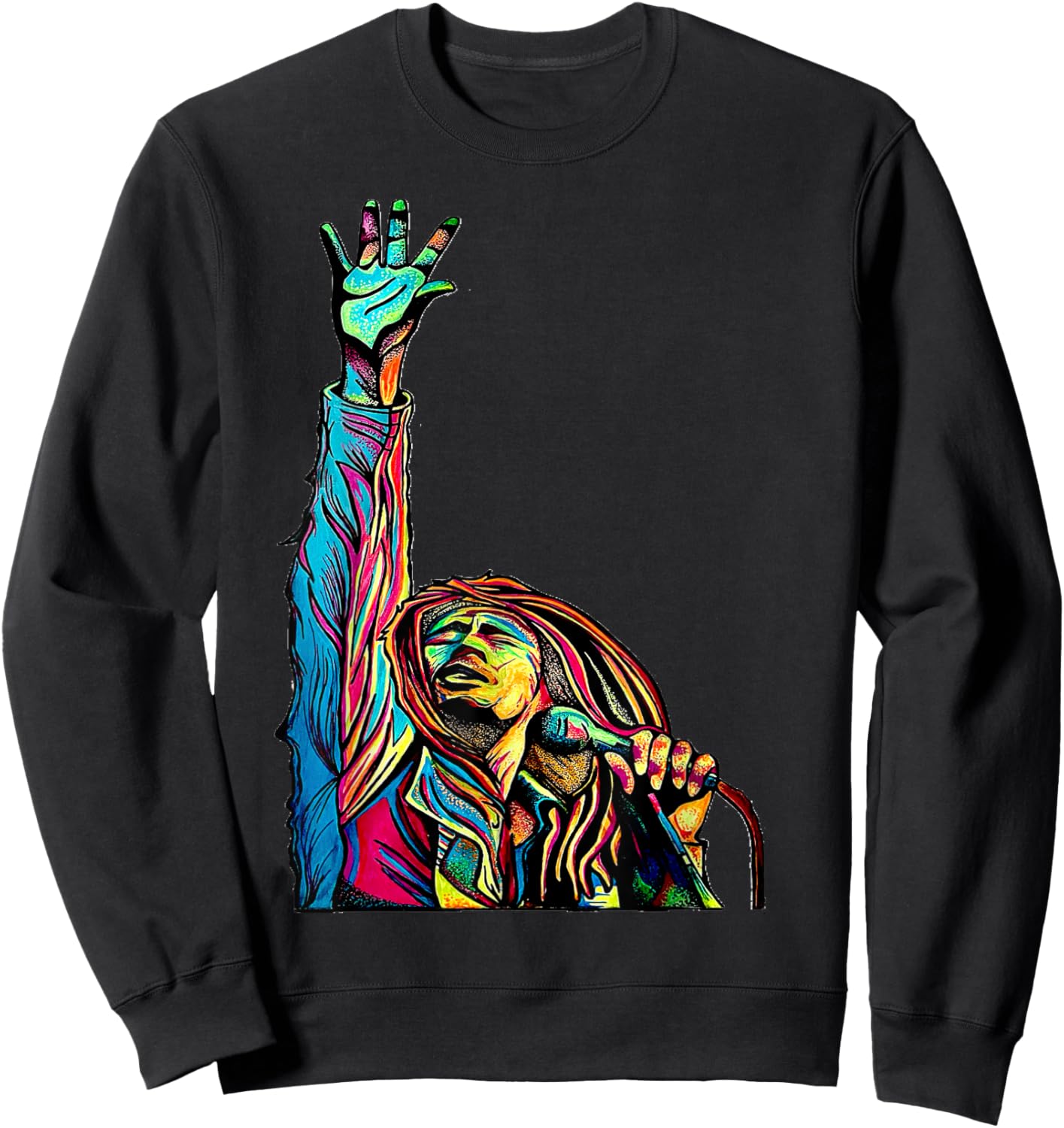 Colorful Reggae Sweatshirt - Sweatshirt | Black
