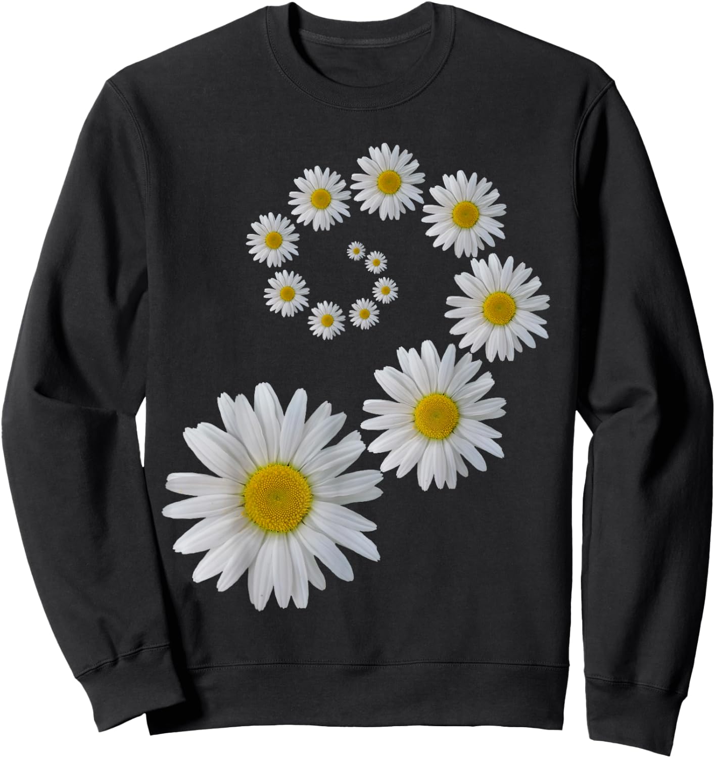 Daisies, Daisy Flower, Blooming Daisy, Bloom, Flowers,floral Sweatshirt - Sweatshirt | Black