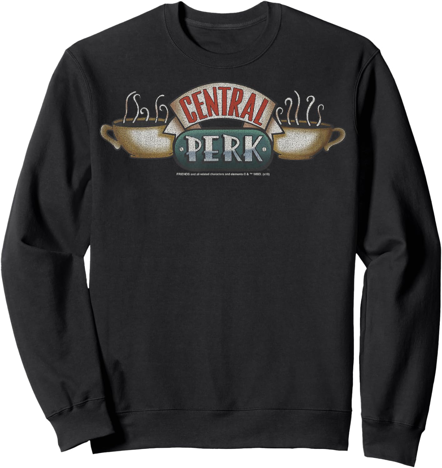 Friends Central Perk Classic Logo Sweatshirt - Sweatshirt | Black