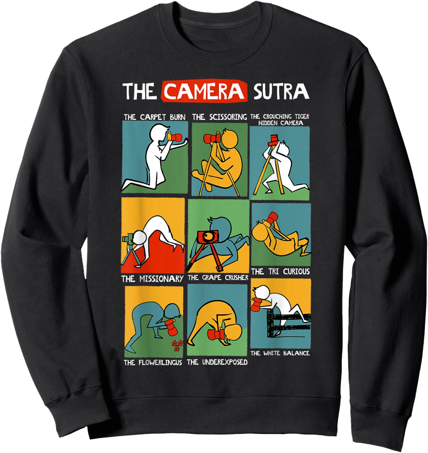 Funny Camera Sutra Gift design design Sweatshirt - Sweatshirt | Black
