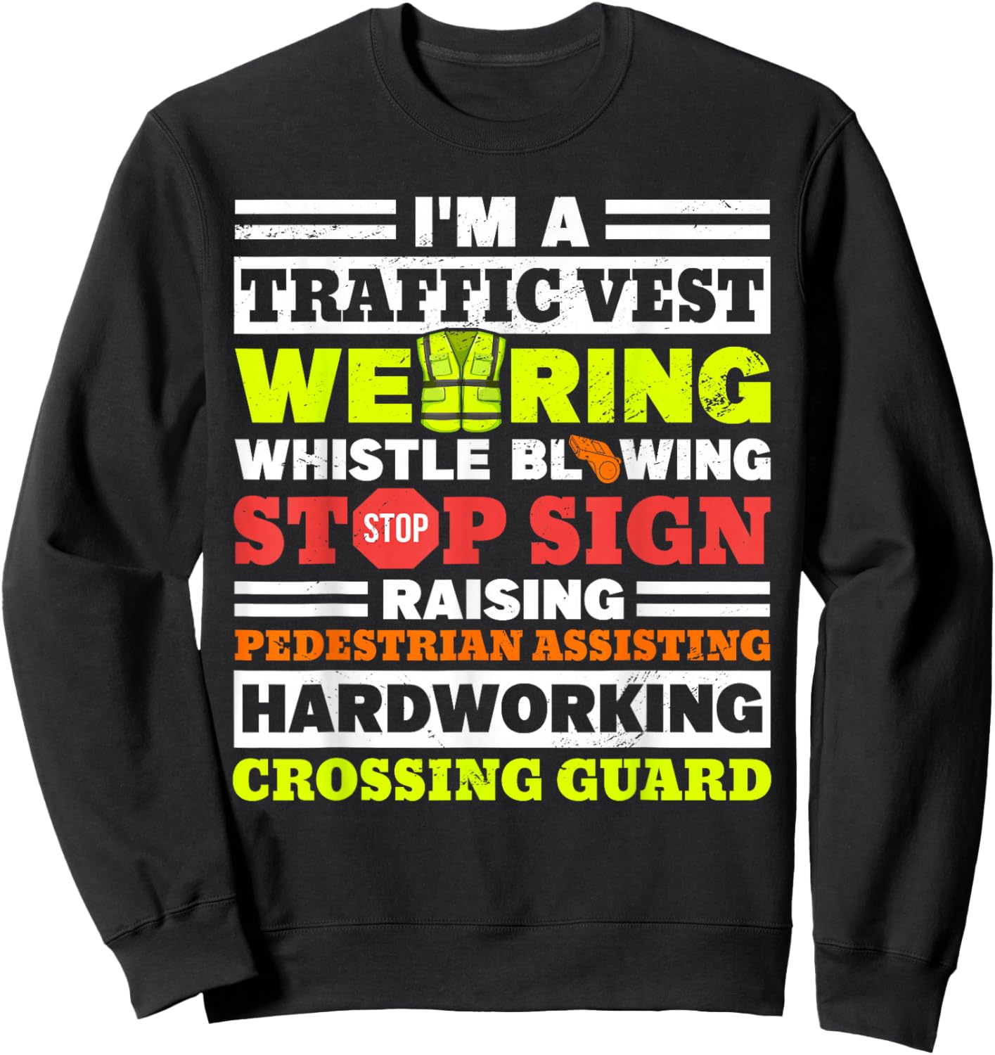 School Crossing Guard Sweatshirt - Sweatshirt | Black