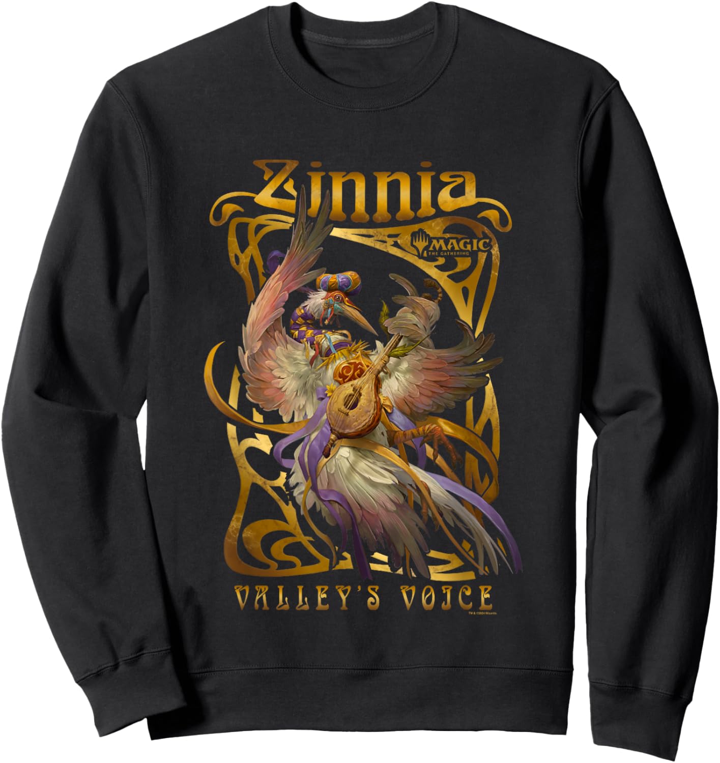 Magic: The Gathering Zinnia Valley's Voice Portrait Vintage Sweatshirt - Sweatshirt | Black
