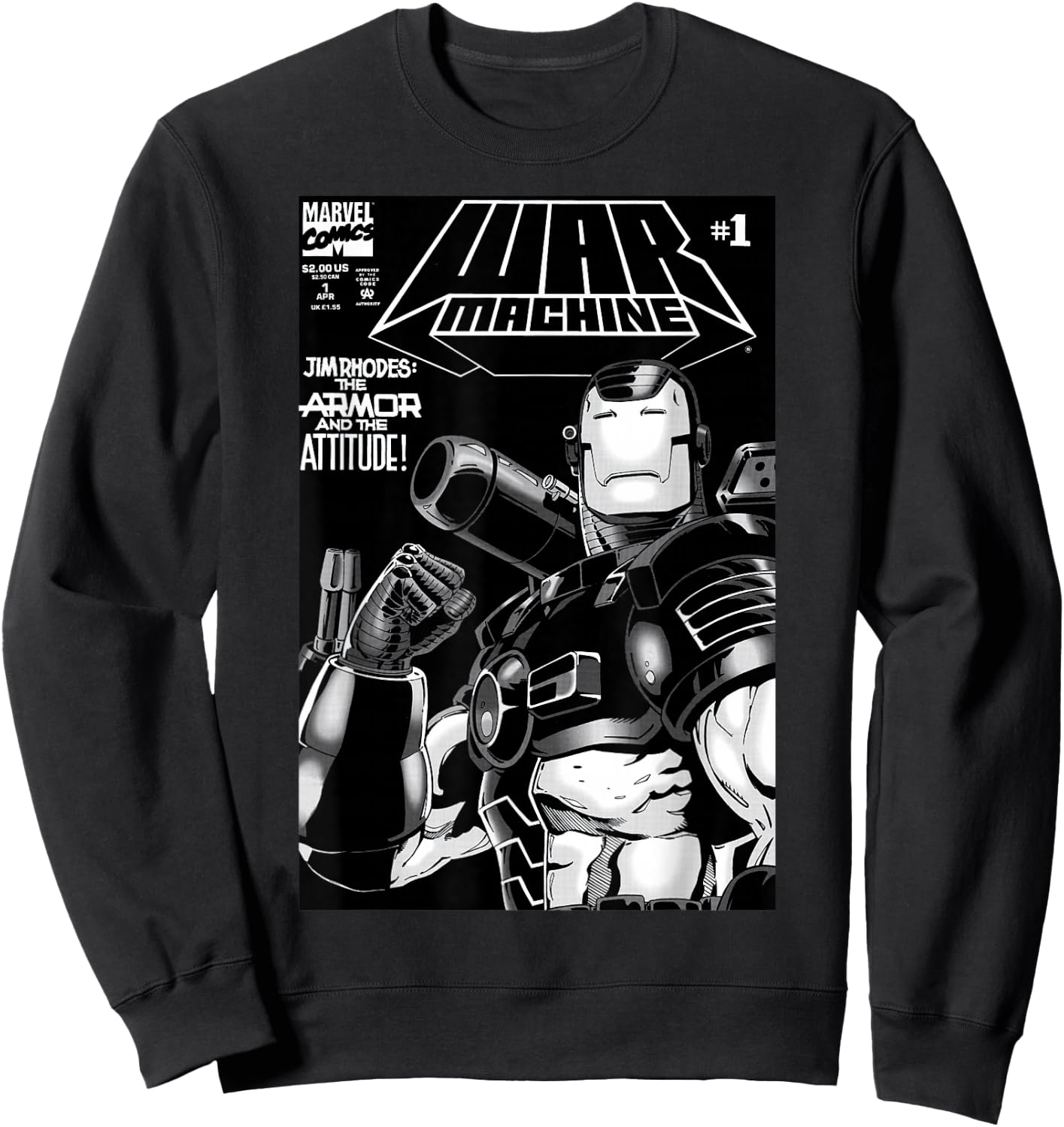 Marvel War Machine Number 1 Comic Cover Sweatshirt - Sweatshirt | Black