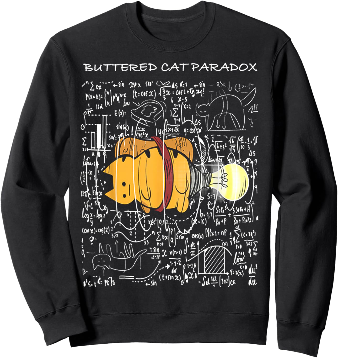 Buttered Cat Paradox Men Women Sweatshirt - Sweatshirt | Black