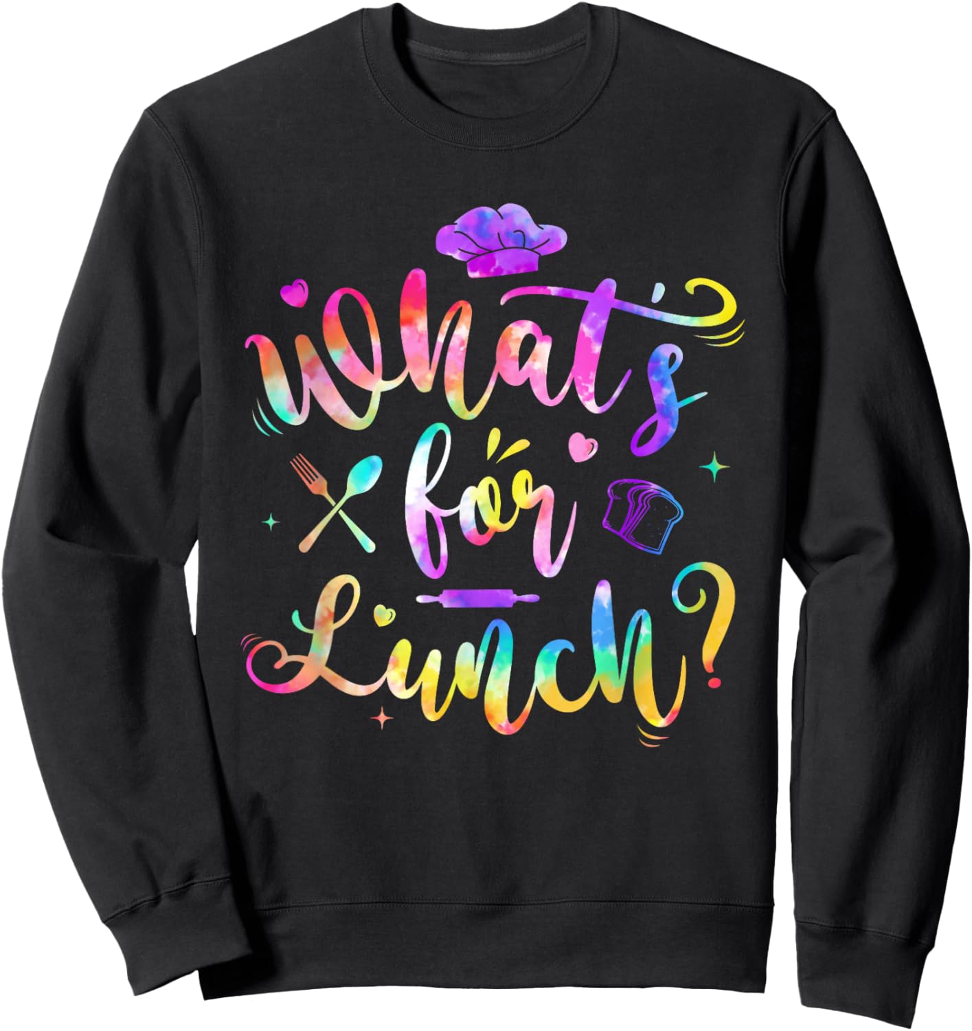 Whats for Lunch Funny Lunch Lady Sweatshirt - Sweatshirt | Black