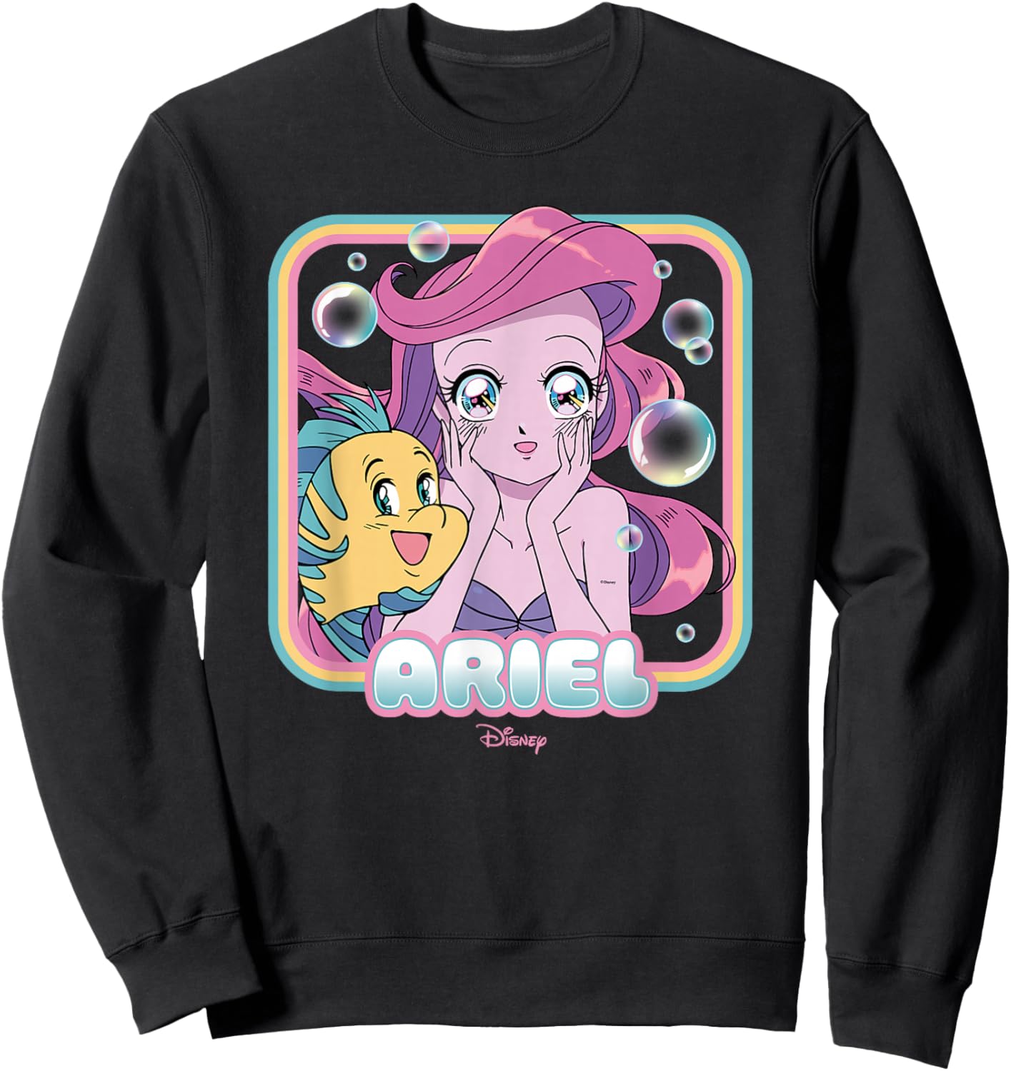 Disney Princess - Ariel Manga Sweatshirt - Sweatshirt | Black