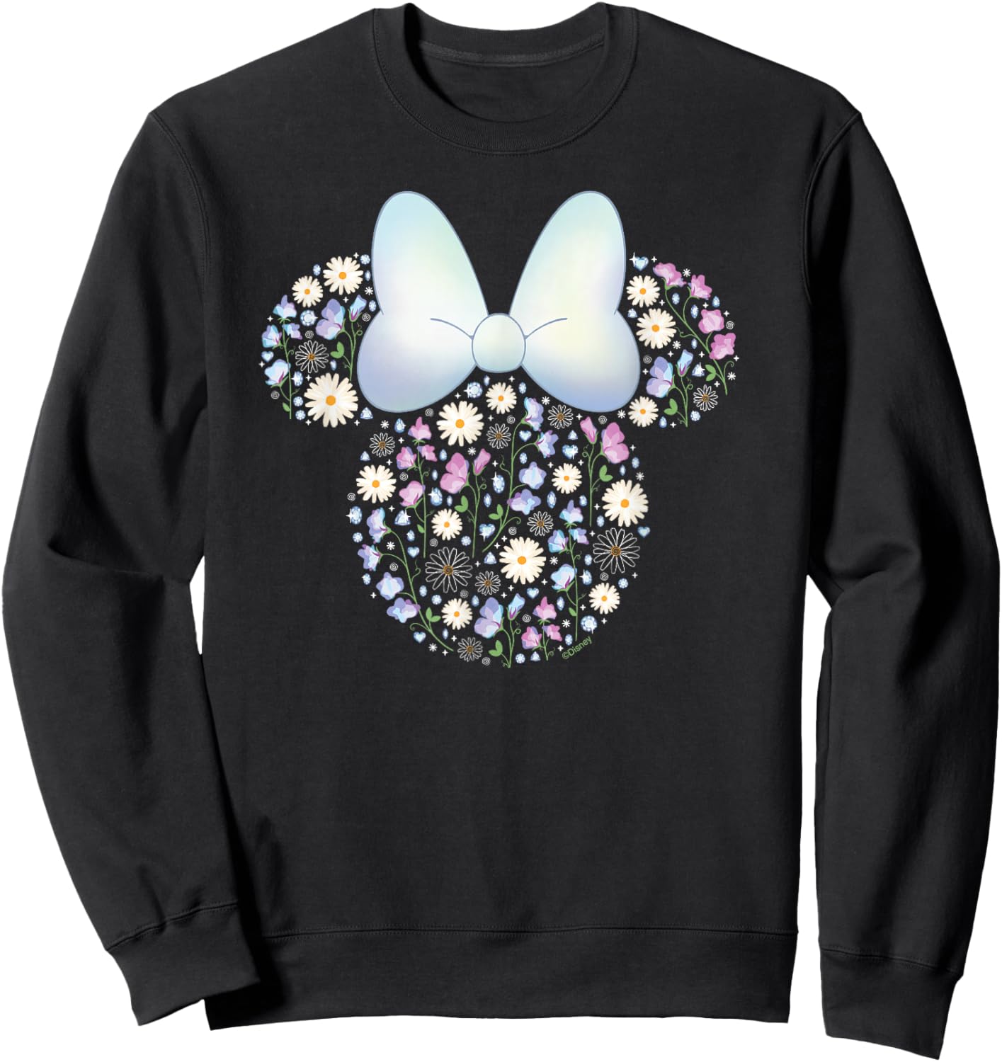 Disney Minnie Mouse April Birth Month Birthstone & Flowers Sweatshirt - Sweatshirt | Black