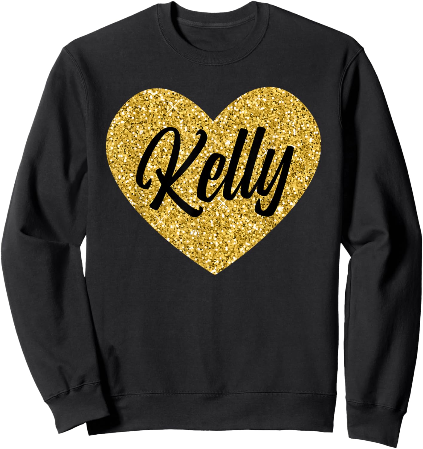 I Love Kelly Cute Kelly Heart Women Boys or Girls Sweatshirt - Sweatshirt | Black