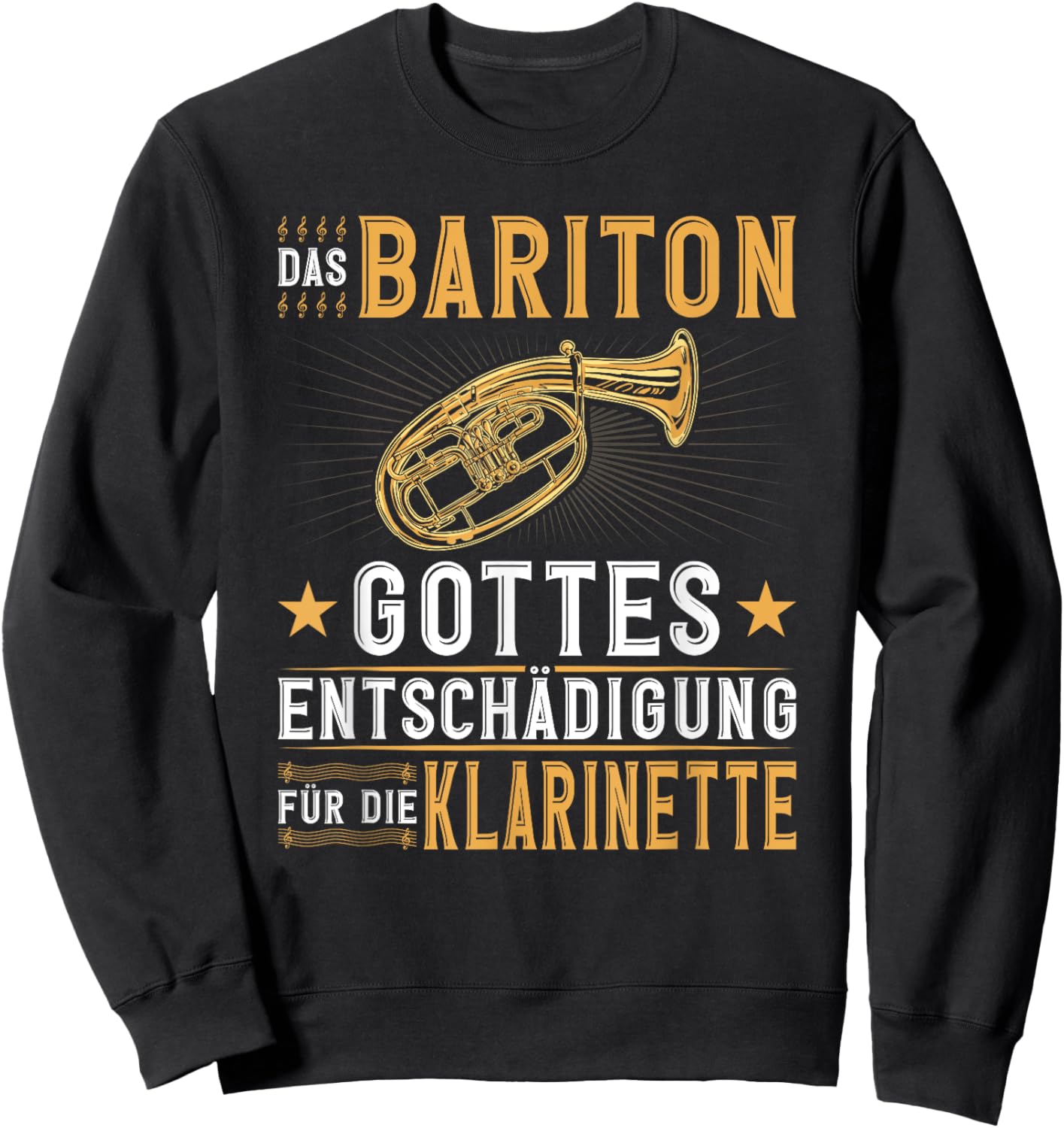 Bariton Entschädigung, Blasmusik Festival Baritonhorn Sweatshirt - Sweatshirt | Black