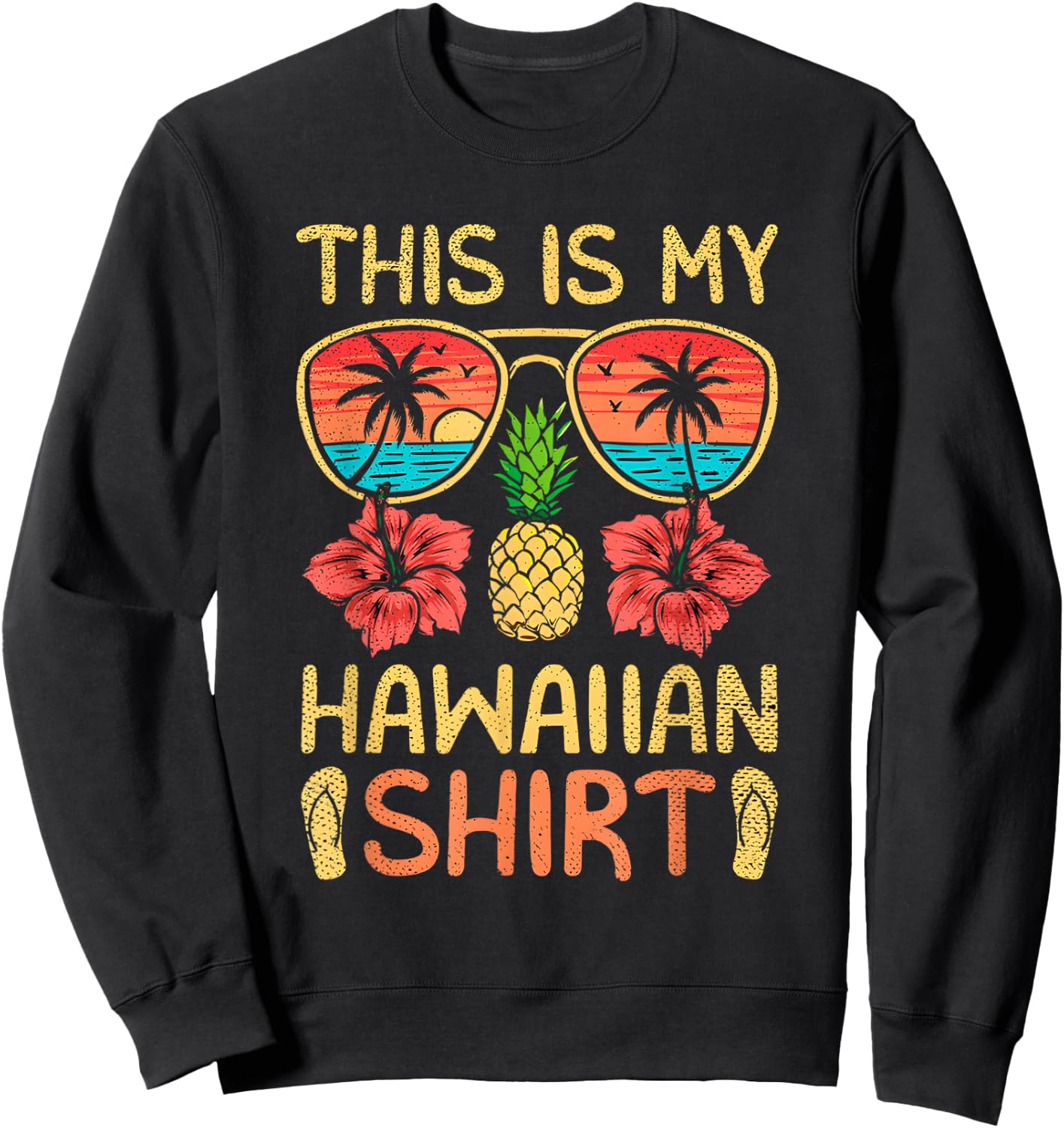 Tropical Flowers Sweatshirt - Sweatshirt | Black