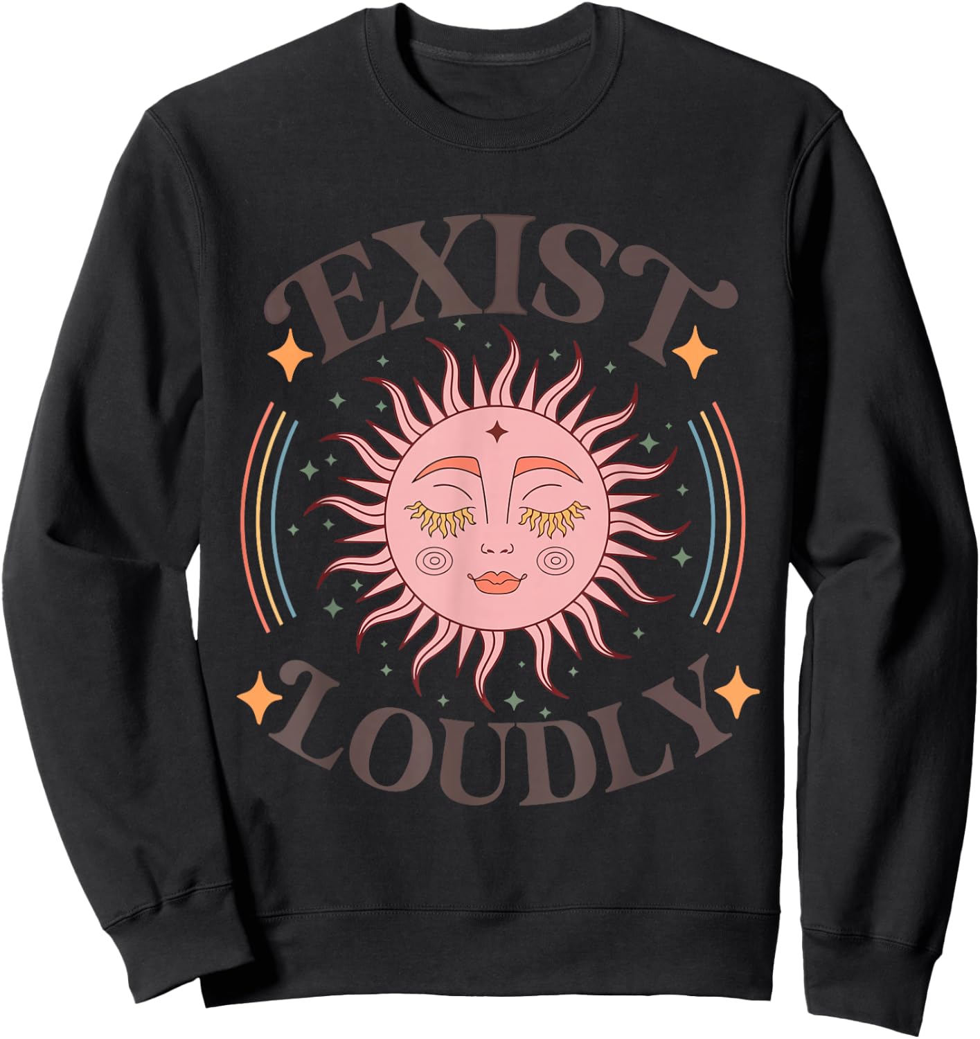 Exist loudly Funny design Sweatshirt - Sweatshirt | Black