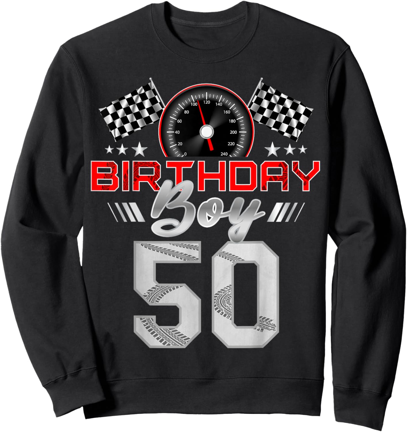 Racing Car 50th Birthday Boy Race Car 50 Year Old B-Day Sweatshirt - Sweatshirt | Black