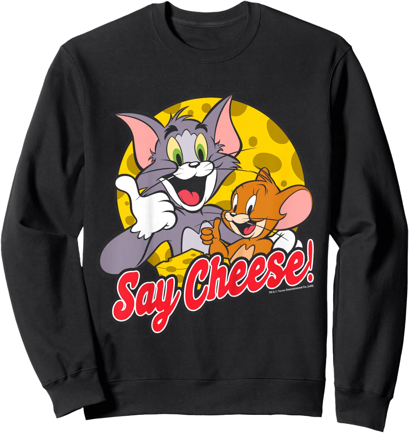 Kids Tom and Jerry Say Cheese Portrait Sweatshirt - Sweatshirt | Black