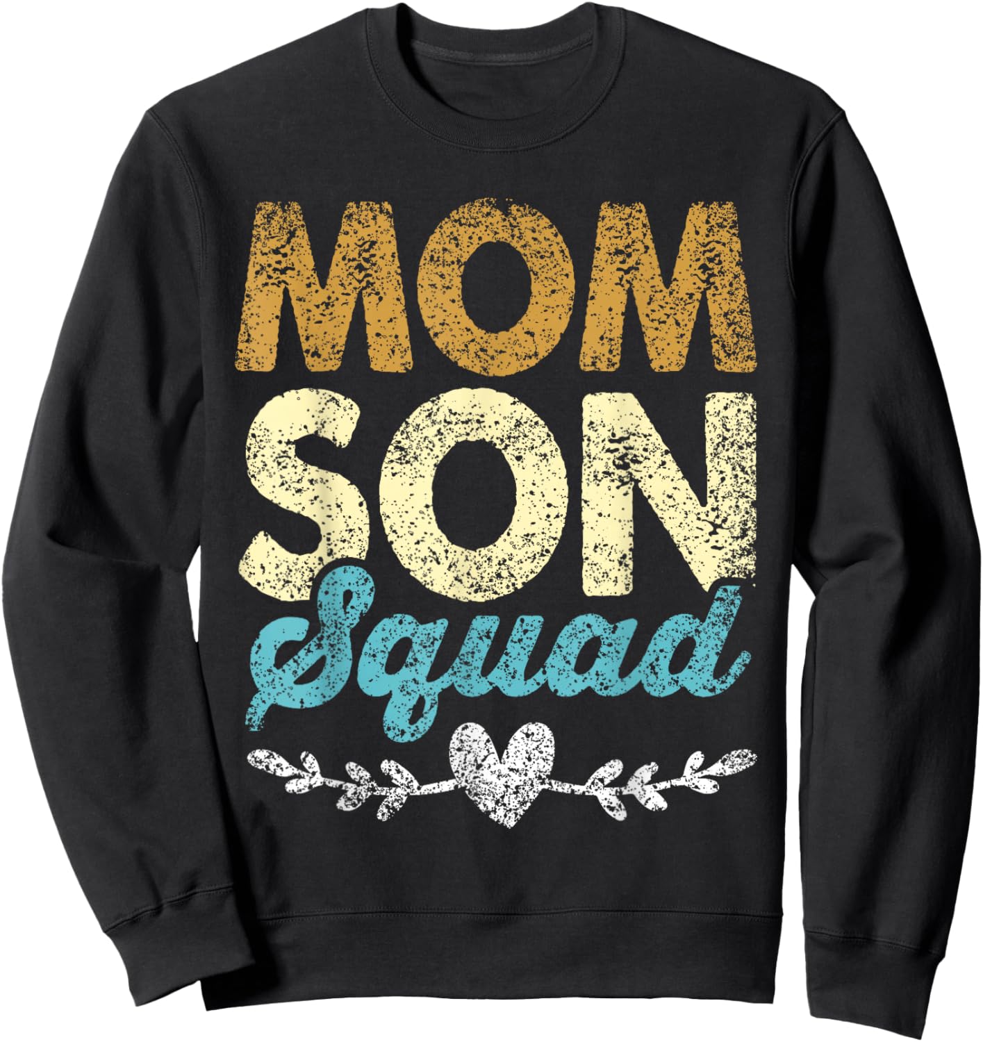 Mommy Son Squad Sons Matching Mom Mother's Day Mother Son Sweatshirt - Sweatshirt | Black