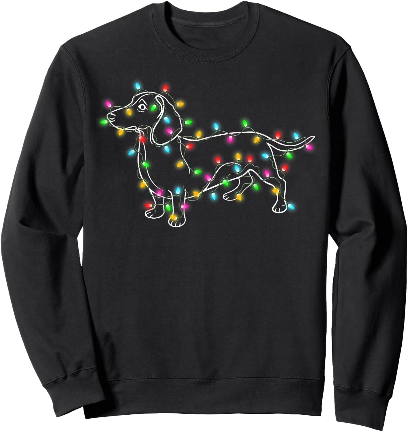 Dachshund Dogs Tree Christmas Sweater Xmas Gifts For Pet Dog Sweatshirt - Sweatshirt | Black