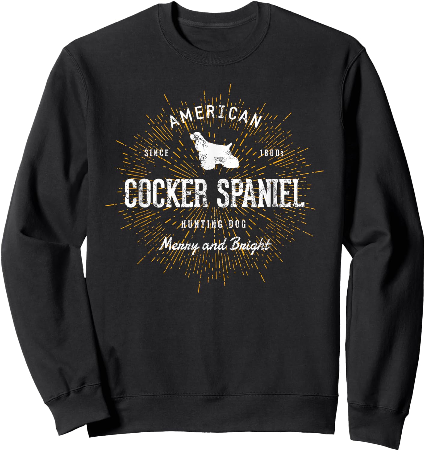 Retro Cocker Spaniel Vintage Sweatshirt - Sweatshirt | Black