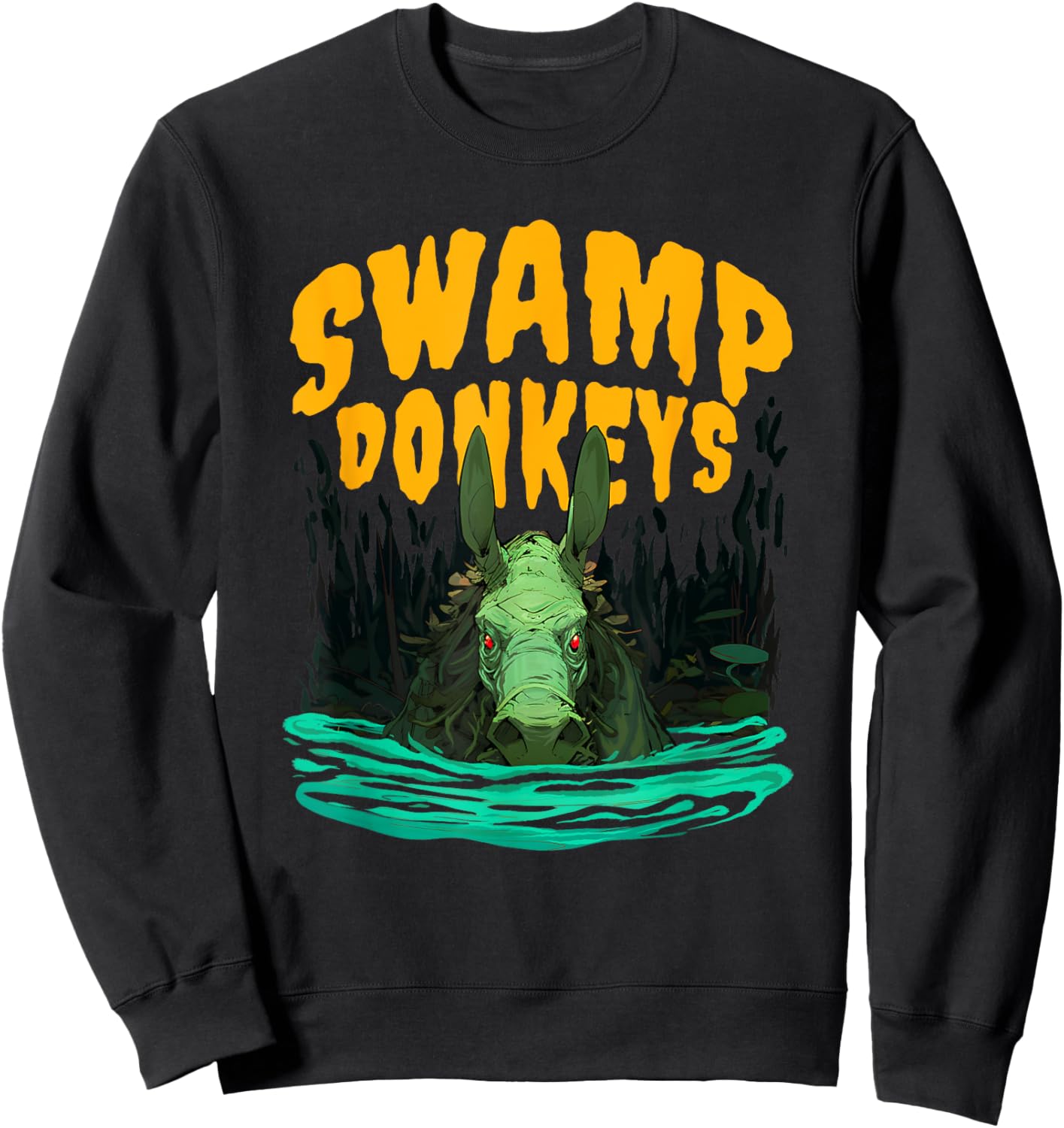 Parody Funny Swamp Donkey Sweatshirt - Sweatshirt | Black
