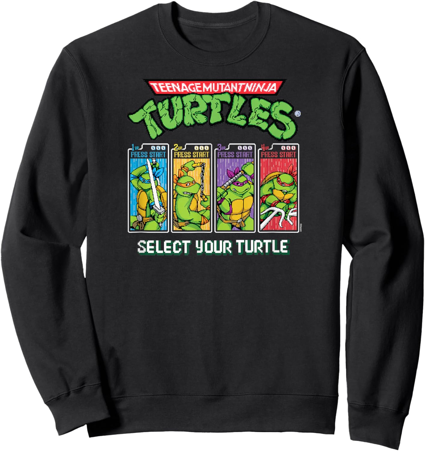 Teenage Mutant Ninja Turtles - Select Your Turtle Video Game Sweatshirt - Sweatshirt | Black
