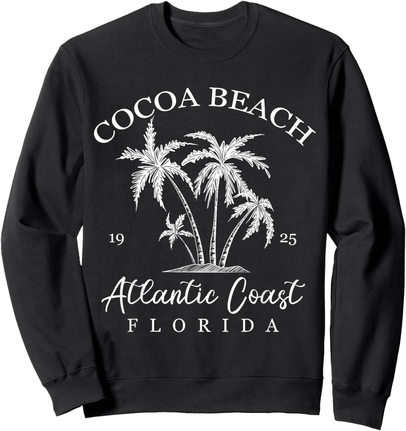 Cocoa Beach, Florida Beach Design Tribal Turtle Gifts Sweatshirt - Sweatshirt | Black