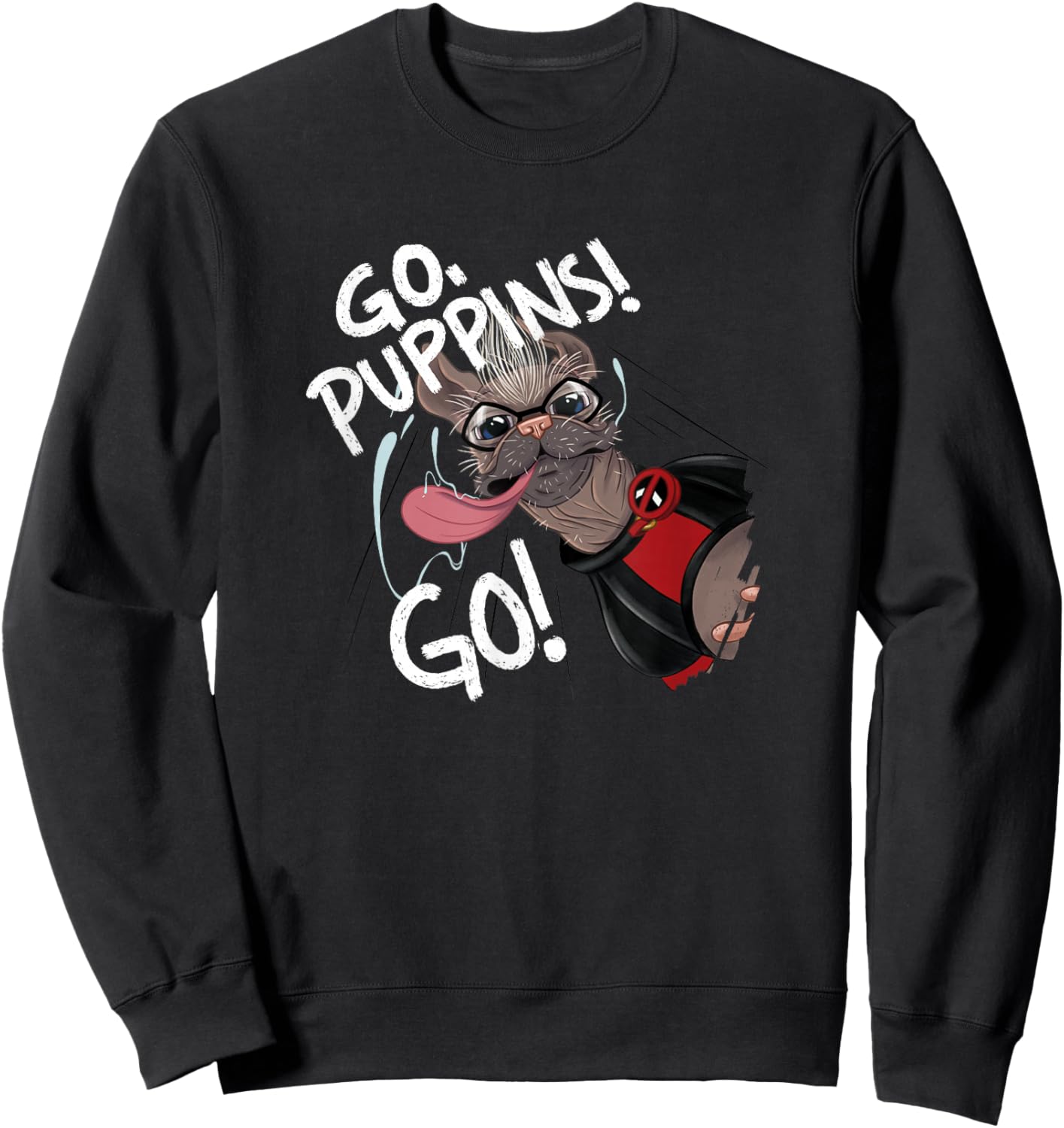 Marvel Studios Deadpool & Wolverine Dogpool Go Puppins Go! Sweatshirt - Sweatshirt | Black