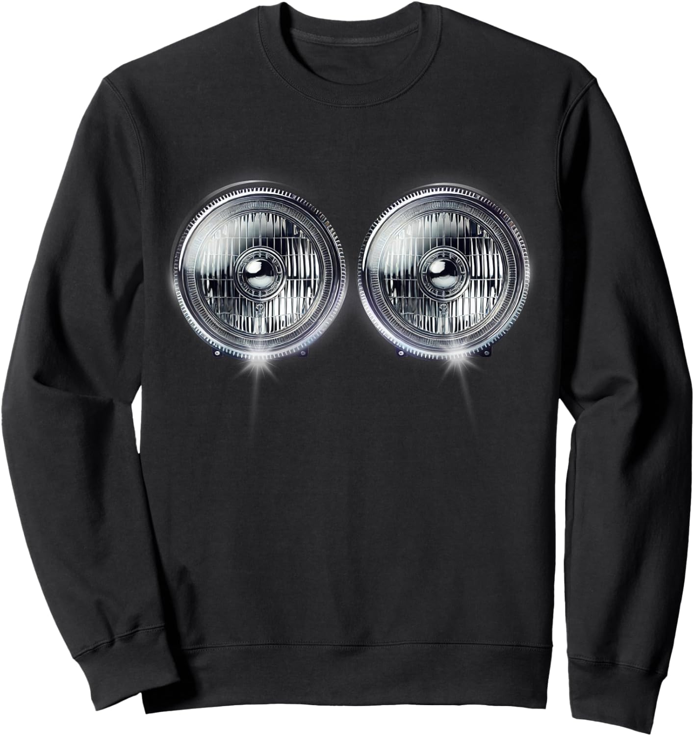 Headlights Funny Costume Halloween Sweatshirt - Sweatshirt | Black