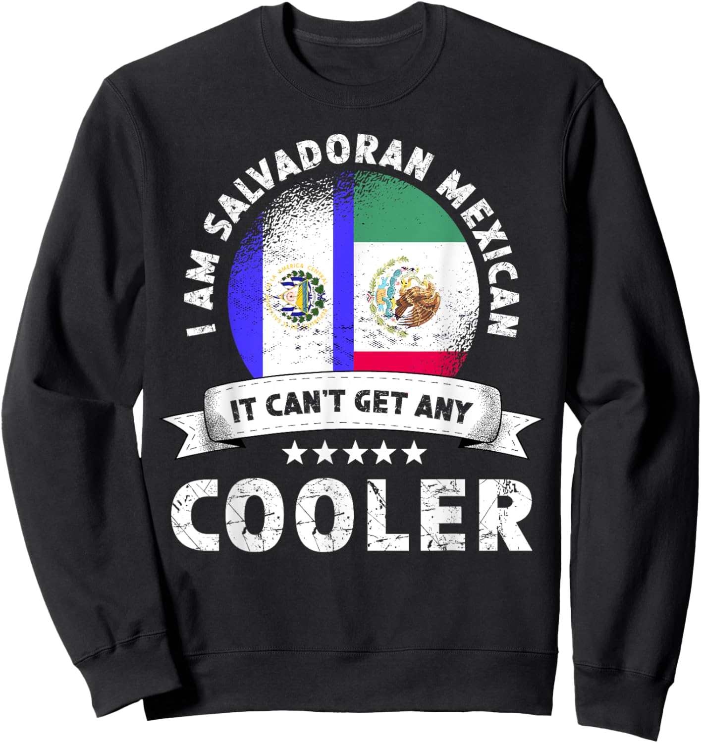 El Salvador Flag Mexico Grown Patriot Country Citizen Pride Sweatshirt - Sweatshirt | Black