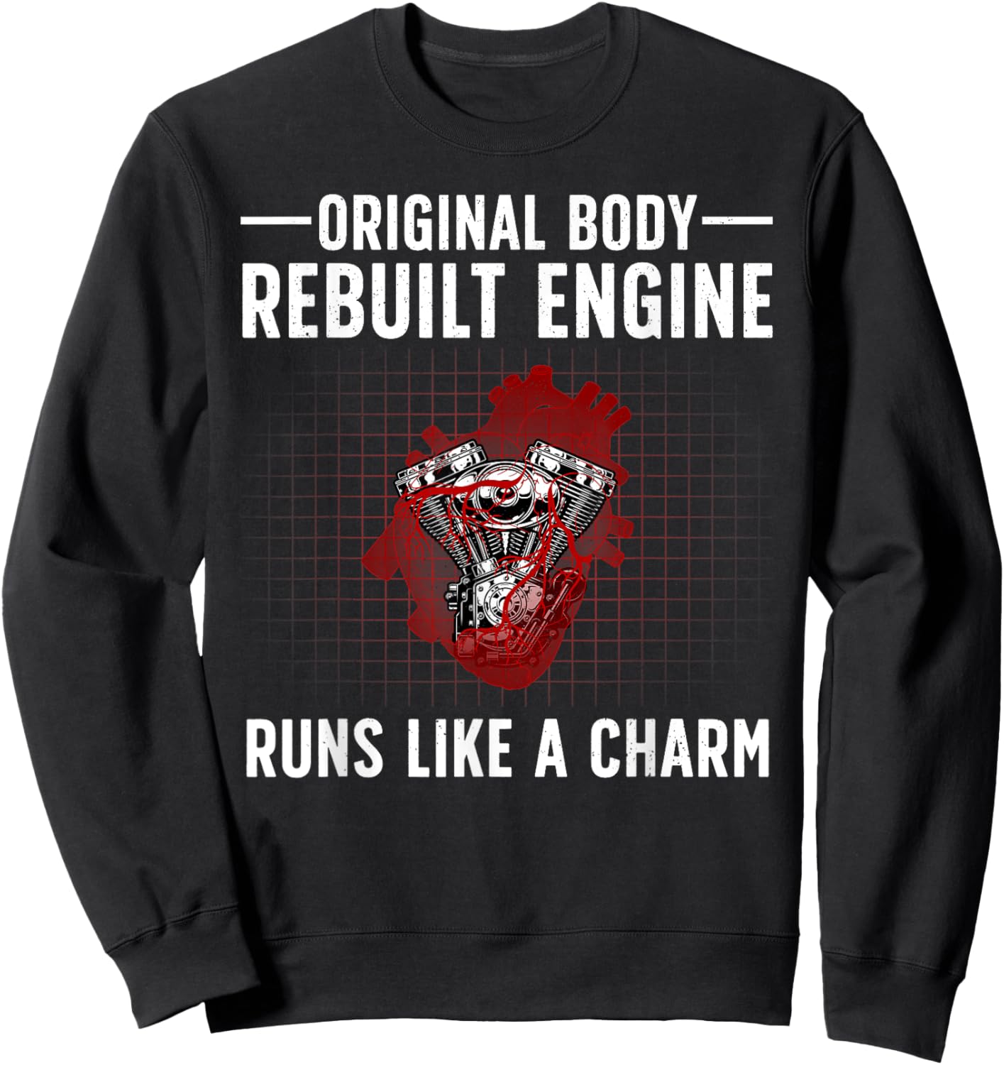 Open Heart Surgery Art Men Women After Transplant Recovery Sweatshirt - Sweatshirt | Black