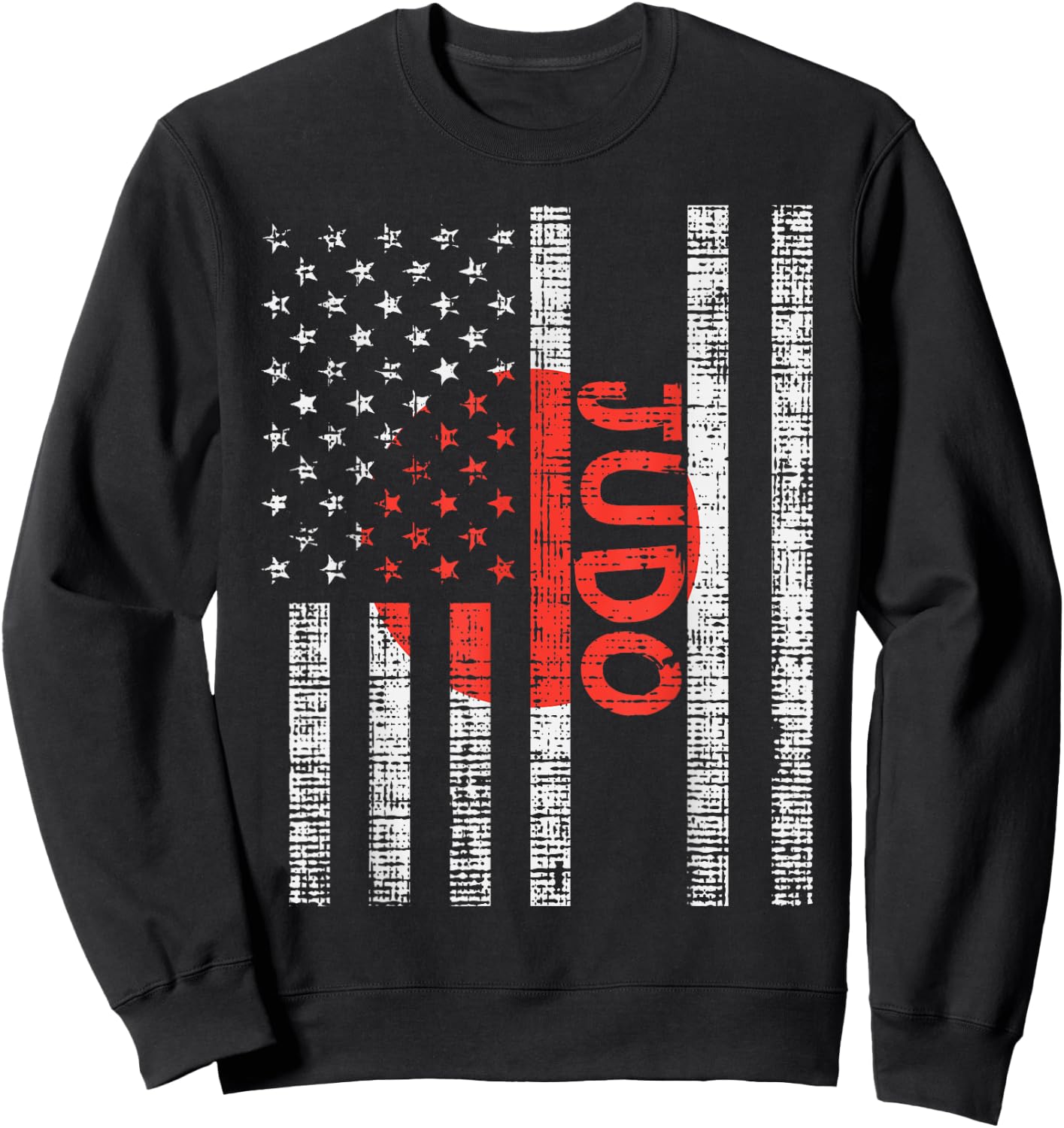 US Japan Flag Judo Vintage Patriotic Martial Art Judoka Gift Kids Men Sweatshirt - Sweatshirt | Black
