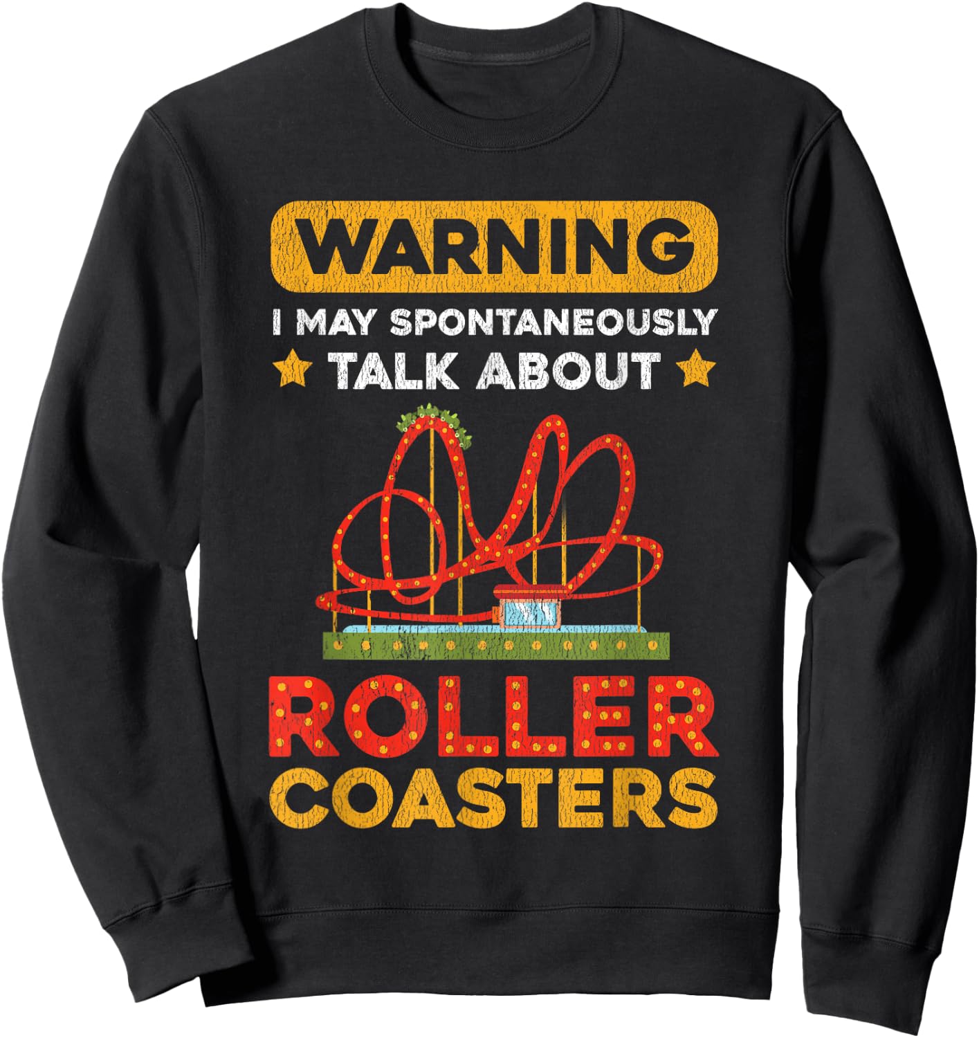Roller Coaster Designs | Roller Coaster Loving Peoples Sweatshirt - Sweatshirt | Black