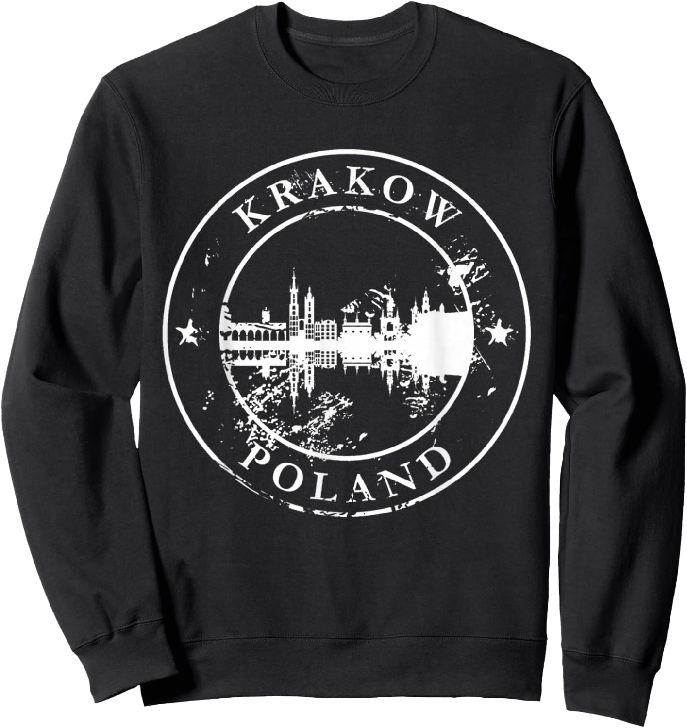Poland Krakow Home State I Love Vintage Sweatshirt - Sweatshirt | Black