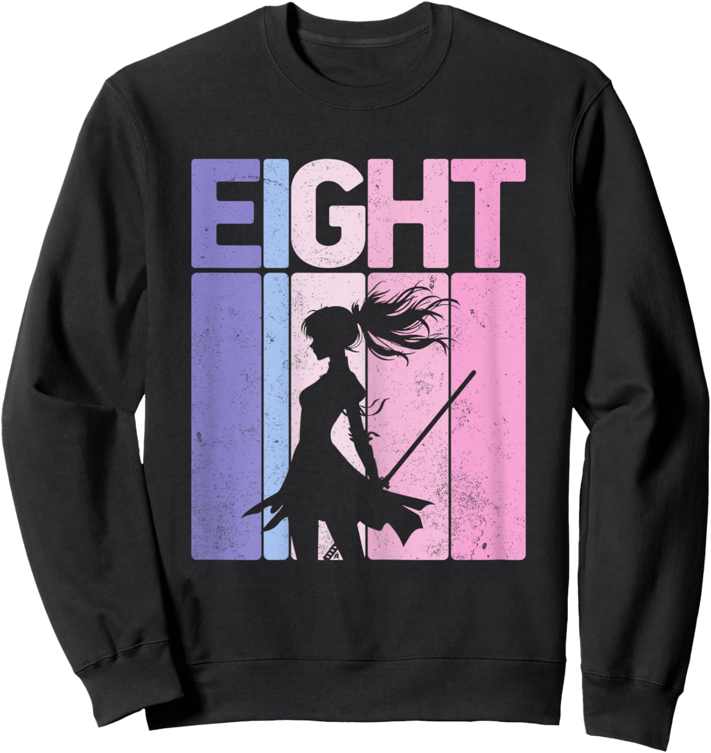 Eight Years Old Martial Arts Ninja 8th Birthday Party Girls Sweatshirt - Sweatshirt | Black