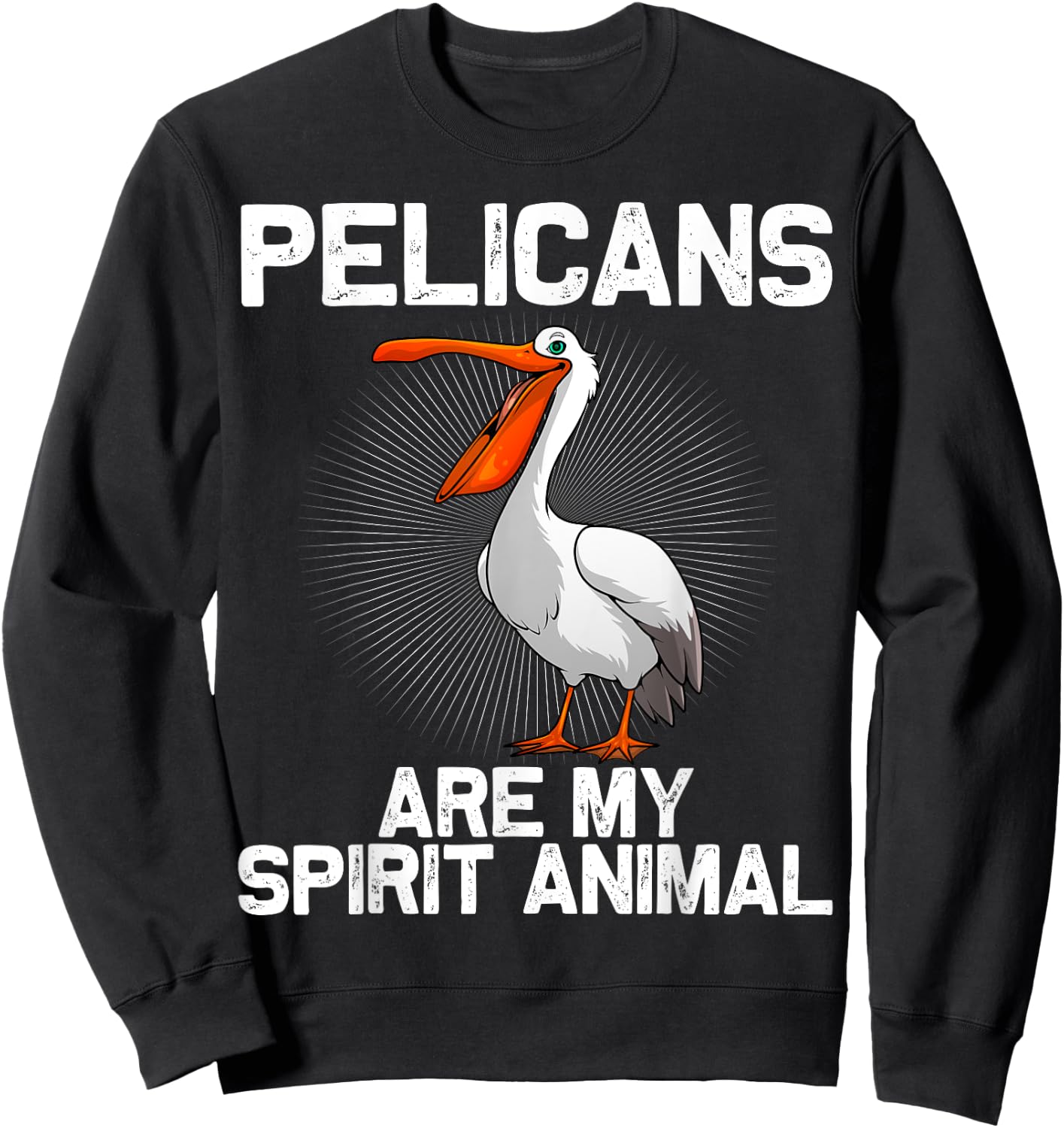 Cool Pelican Design Women Kids Pelican Bird Pelican Sweatshirt - Sweatshirt | Black