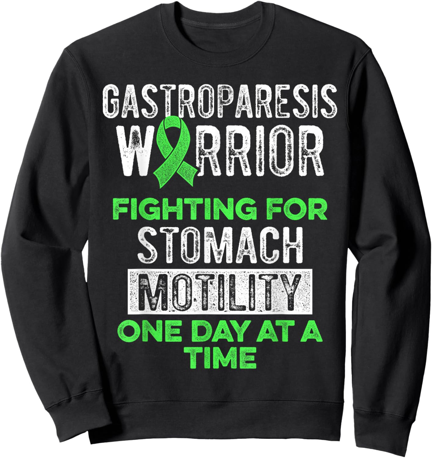 Gastroparesis Awareness Warrior Survivor Sweatshirt - Sweatshirt | Black