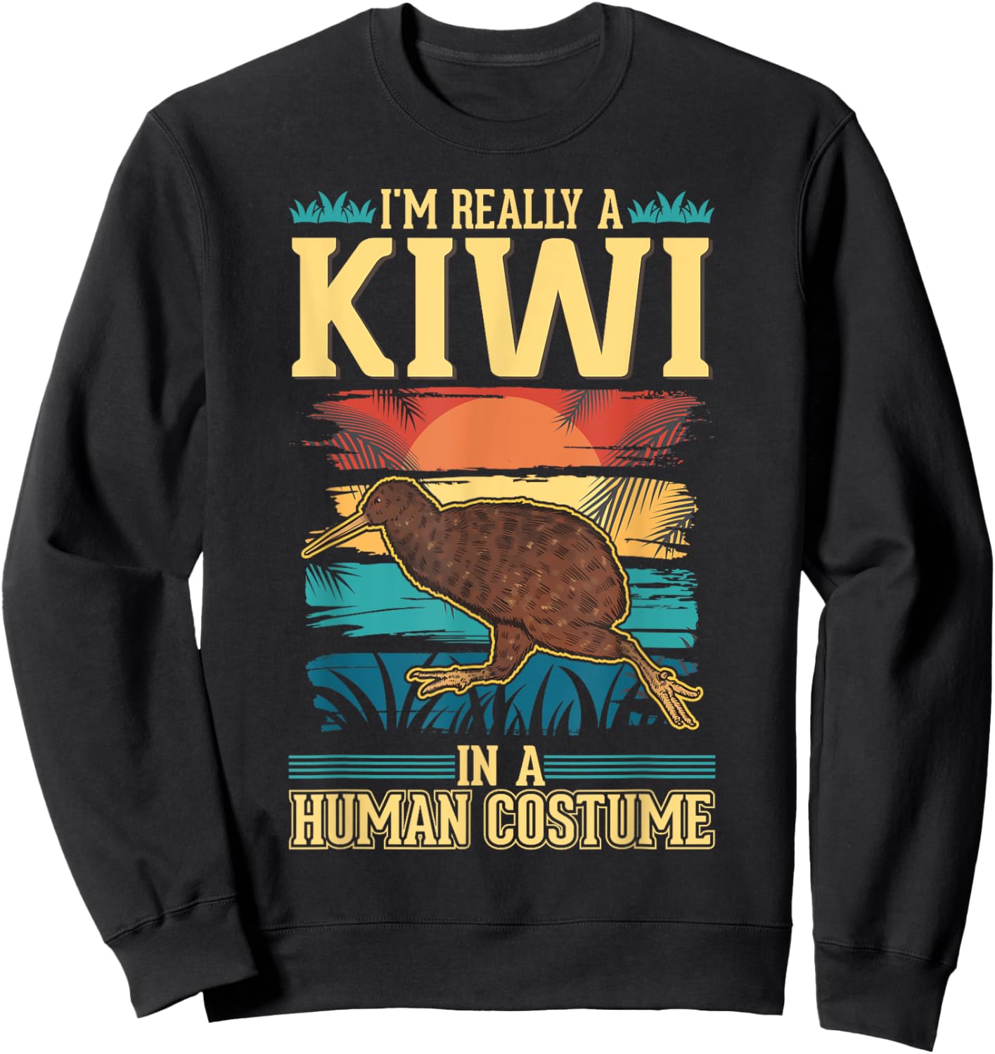 Kiwi Costume Halloween Kiwi Bird Sweatshirt - Sweatshirt | Black