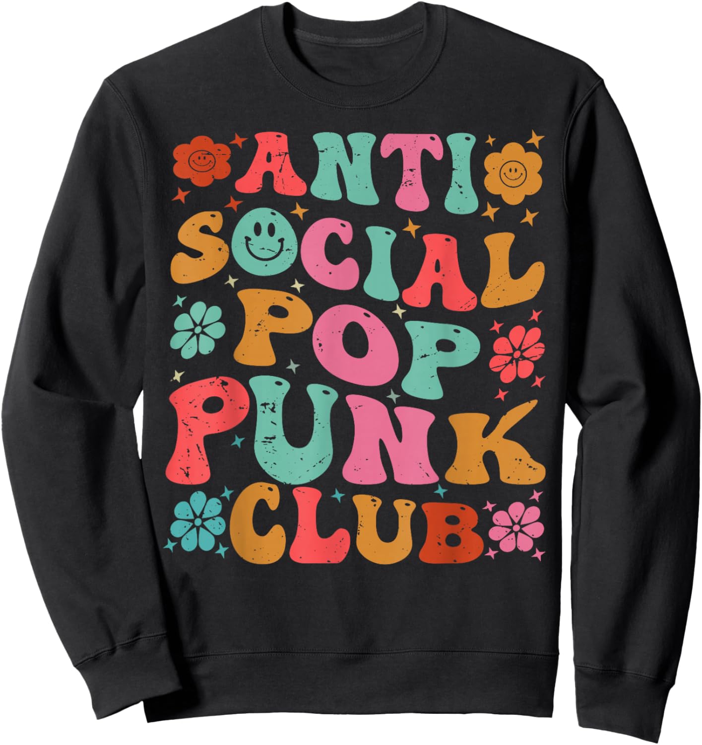 Anti Social Pop Punk Club Sweatshirt - Sweatshirt | Black