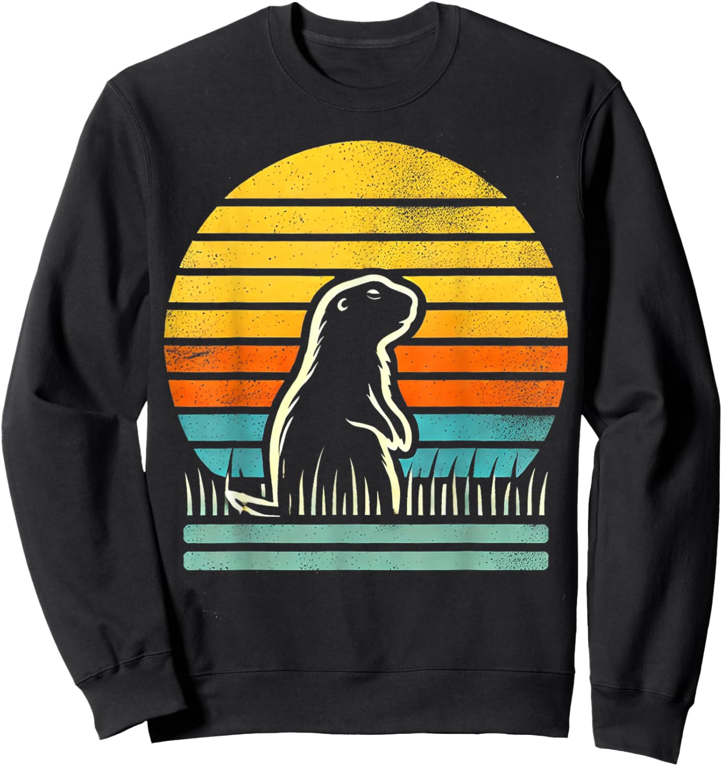 Retro Prairie Dog Men Women Kids Sweatshirt - Sweatshirt | Black