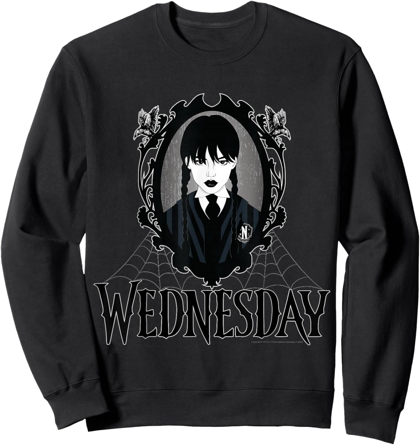 Wednesday Series Wednesday Web Frame Sweatshirt - Sweatshirt | Black