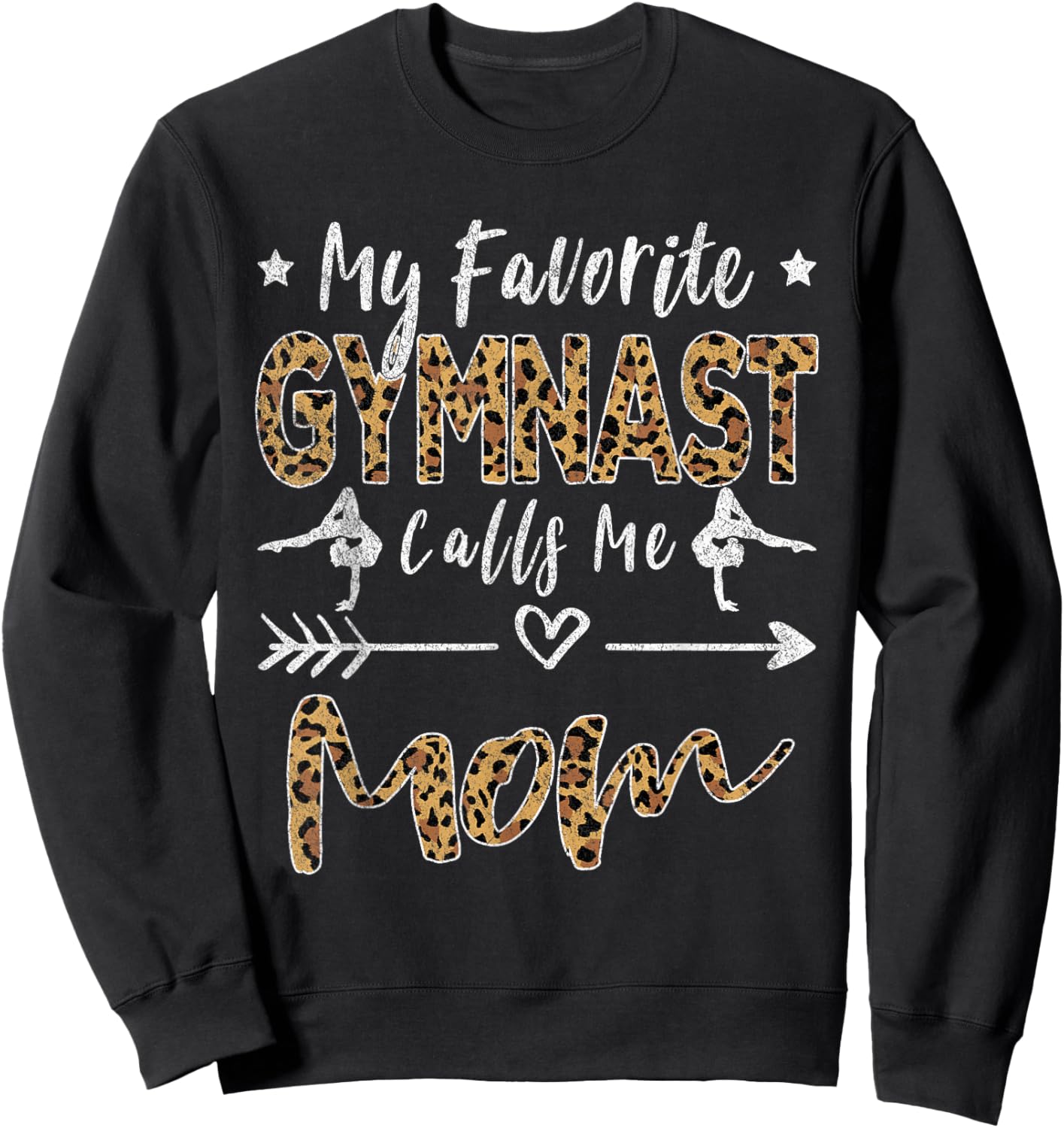 My Favorite Gymnast Calls Me Mom Gymnastics Mom Sweatshirt - Sweatshirt | Black