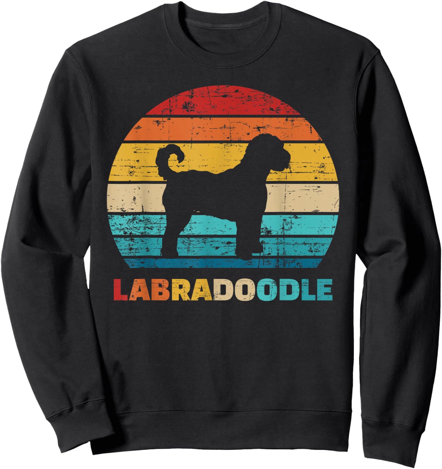 Labradoodle vintage retro Sweatshirt - Sweatshirt | Black