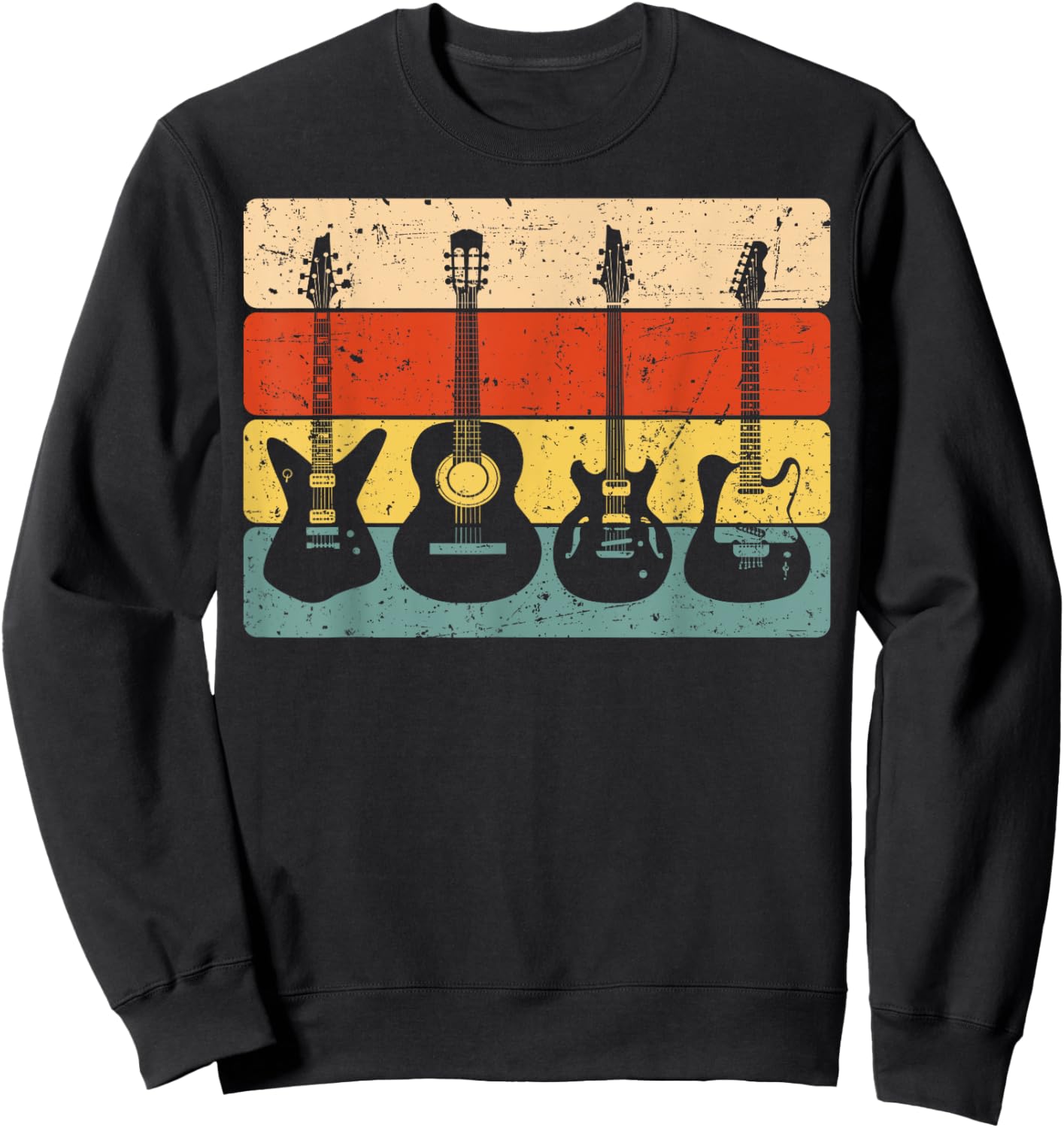 Cool Guitar Design Women Guitarist Guitar Player Sweatshirt - Sweatshirt | Black