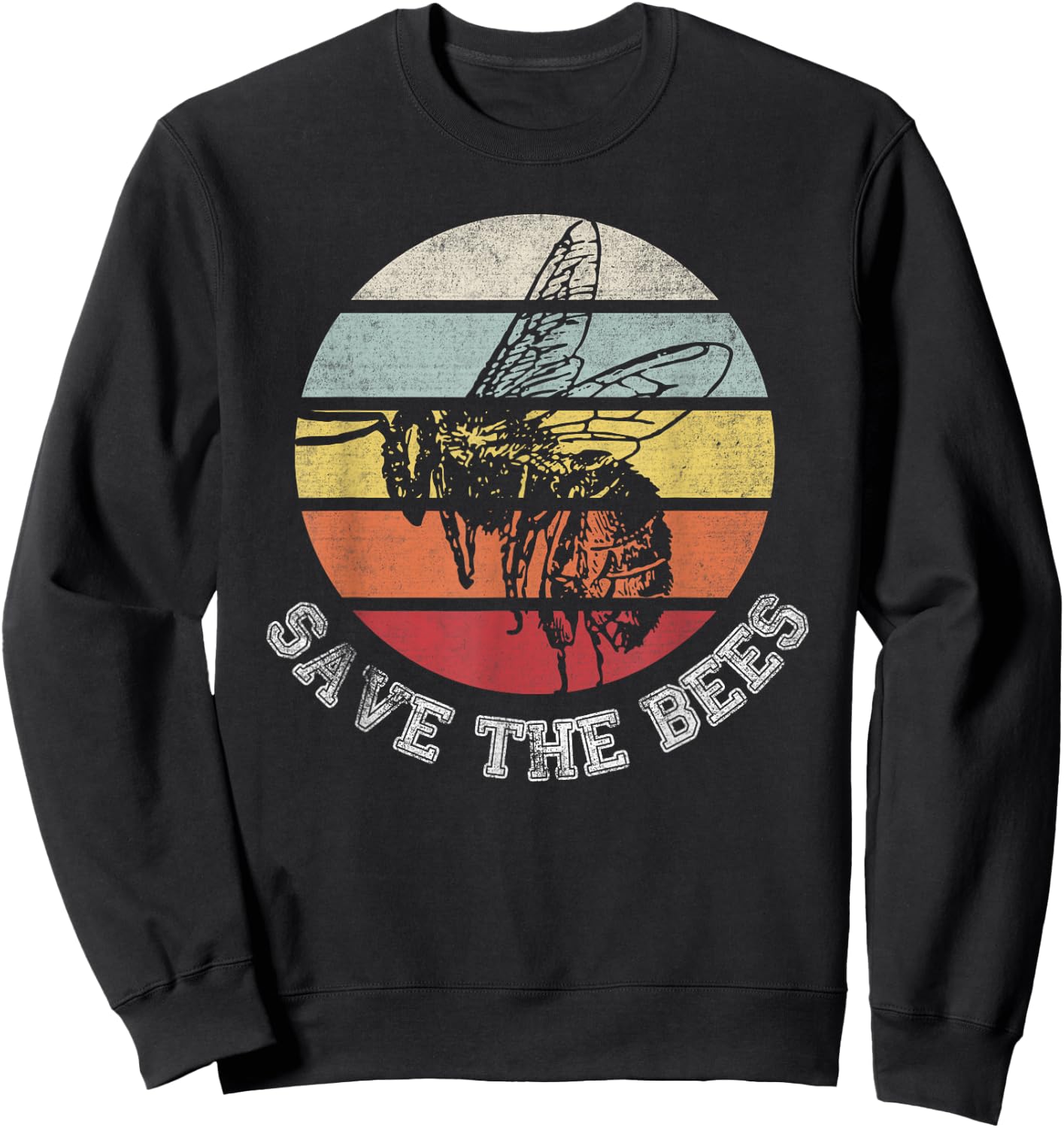 Distressed graphic honey bee lovers shirts for beekeeper Sweatshirt - Sweatshirt | Black