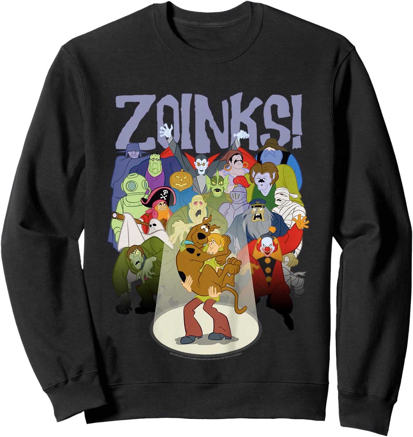Kids Scooby-Doo Shaggy and Scooby Zoinks Monsters Sweatshirt - Sweatshirt | Black