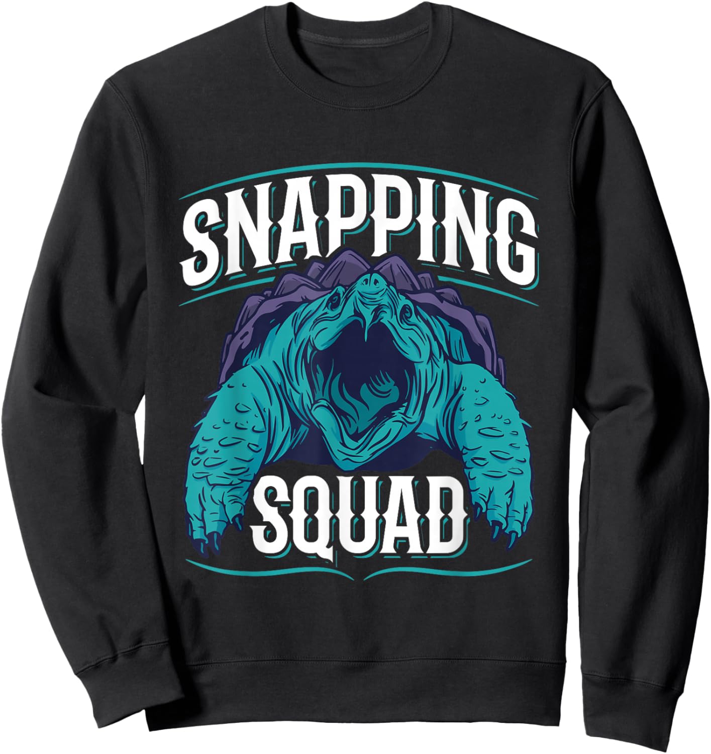 Snapping Squad Design for an Alligator snapping turtle lover Sweatshirt - Sweatshirt | Black