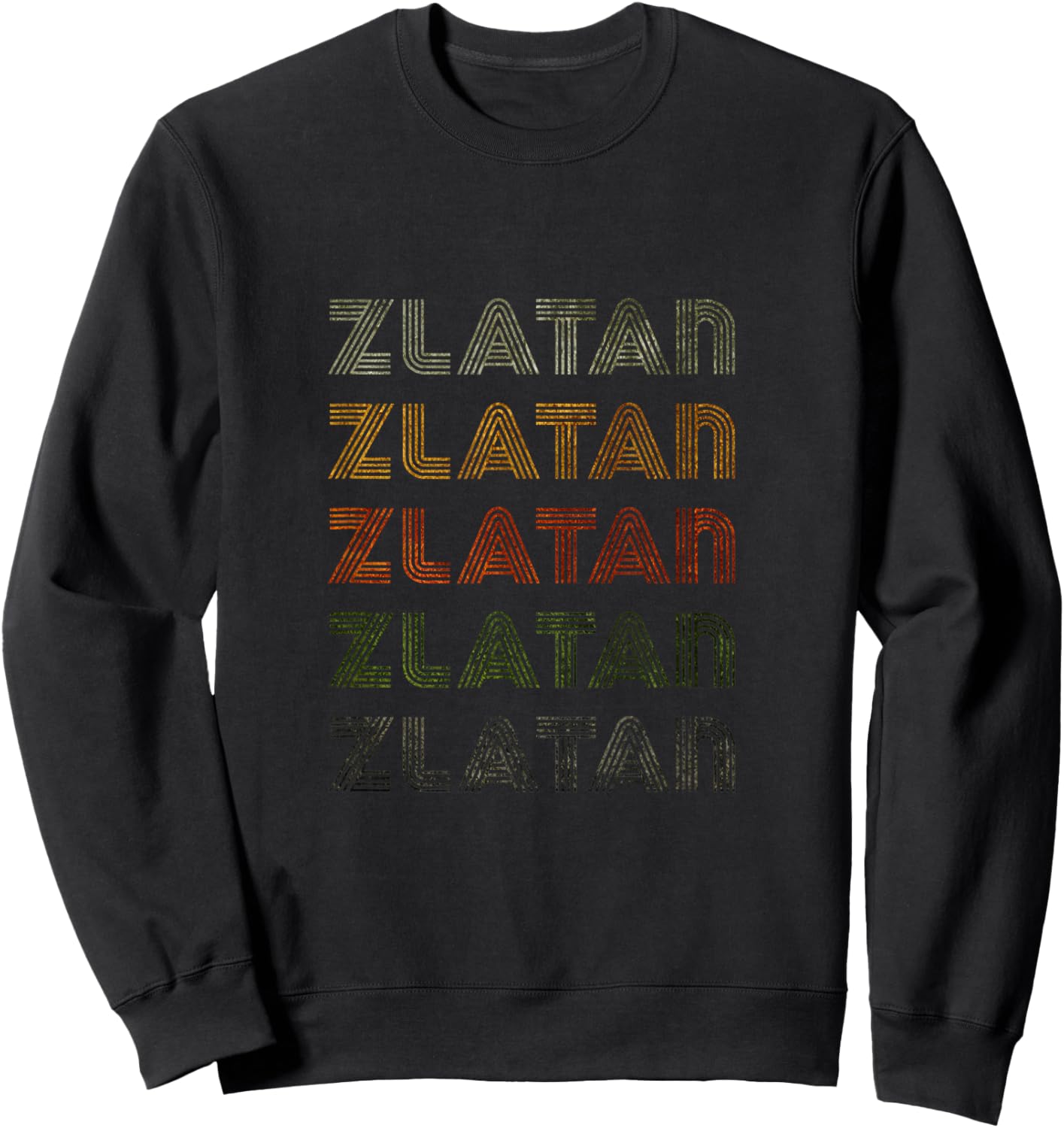 Love Heart Zlatan Grunge Vintage Style Black Zlatan Sweatshirt - Sweatshirt | Black